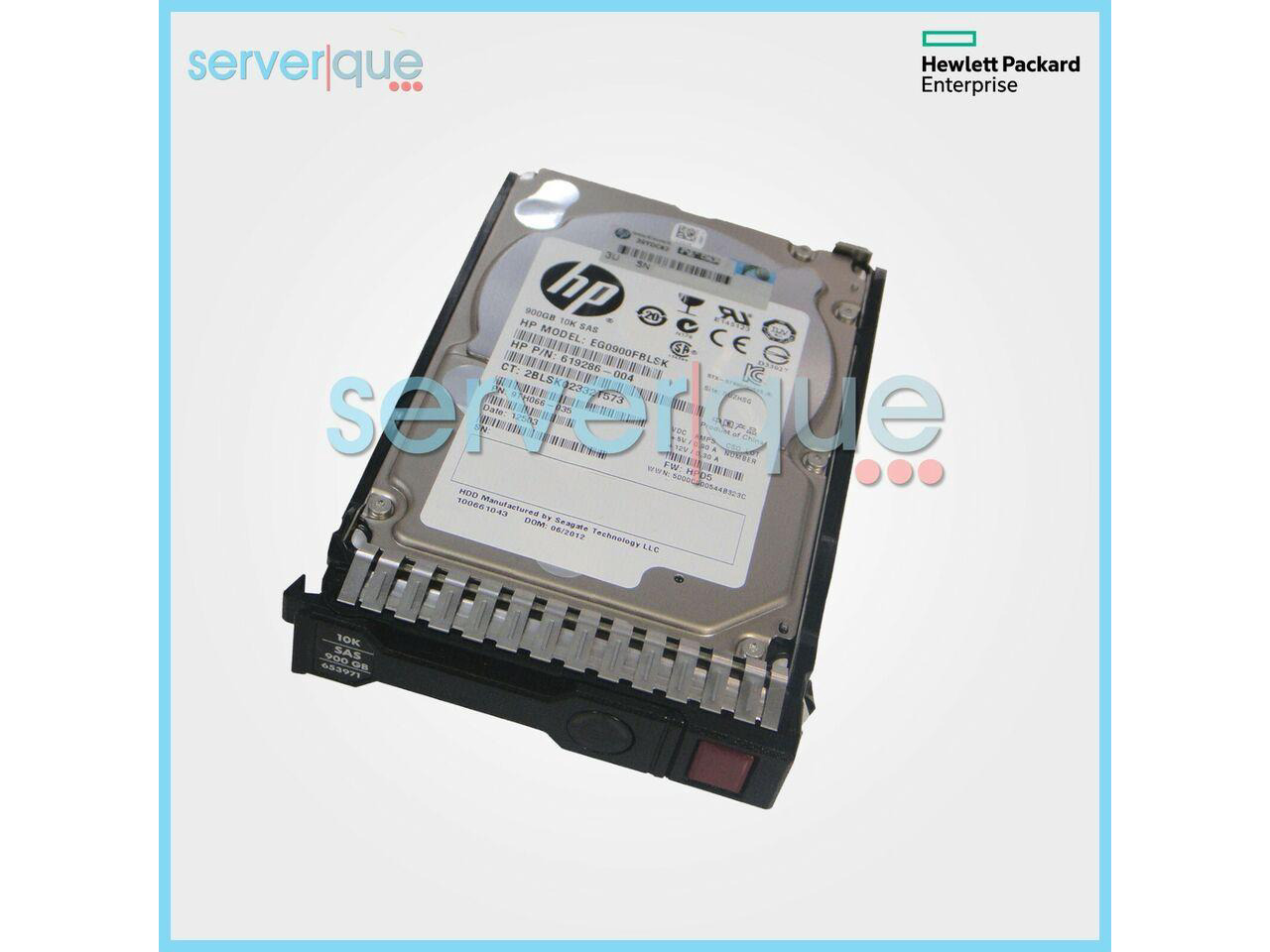 HPE Hewlett Packard Enterprise 900GB hot-plug dual-port SAS hard drive - 10,000 RPM, 6Gb/sec transfer rate, 2.5-inch small form factor (SFF), Enterprise, SmartDrive Carrier (SC) - Not for use in MSA products | Modello 652589-B21 | Dimensioni 20.00 × 15.00 × 10.00 cm - 2