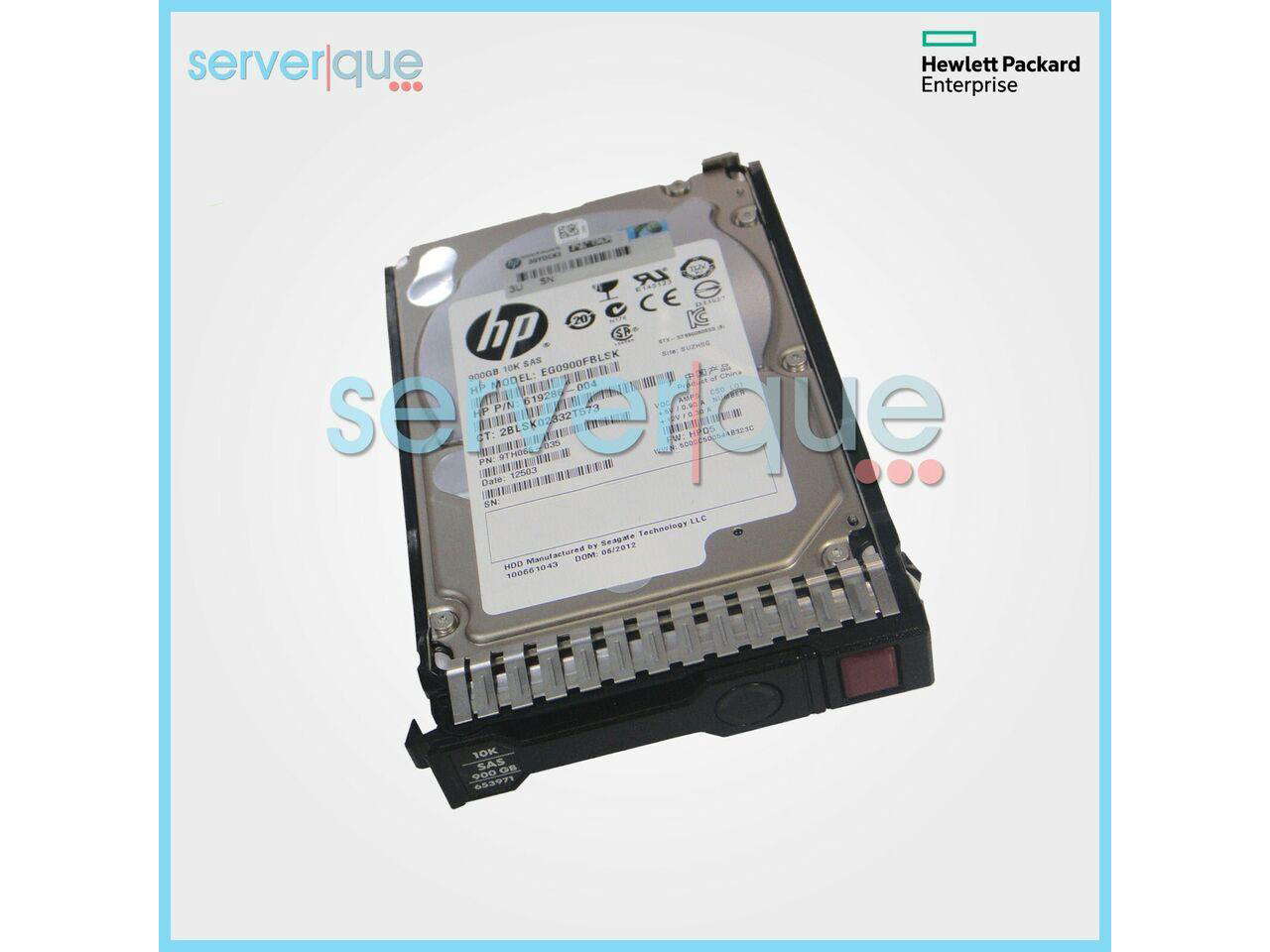 HPE Hewlett Packard Enterprise 900GB hot-plug dual-port SAS hard drive - 10,000 RPM, 6Gb/sec transfer rate, 2.5-inch small form factor (SFF), Enterprise, SmartDrive Carrier (SC) - Not for use in MSA products | Modello 652589-B21 | Dimensioni 20.00 × 15.00 × 10.00 cm - 3