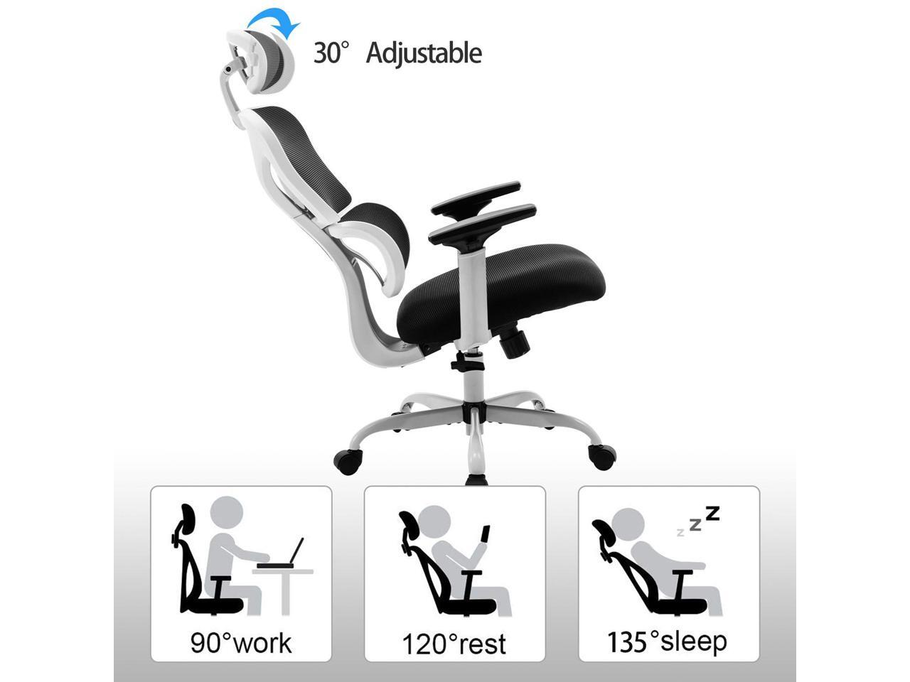 KERDOM Ergonomic Office Chair, Home Desk Chair, Comfy Breathable Mesh