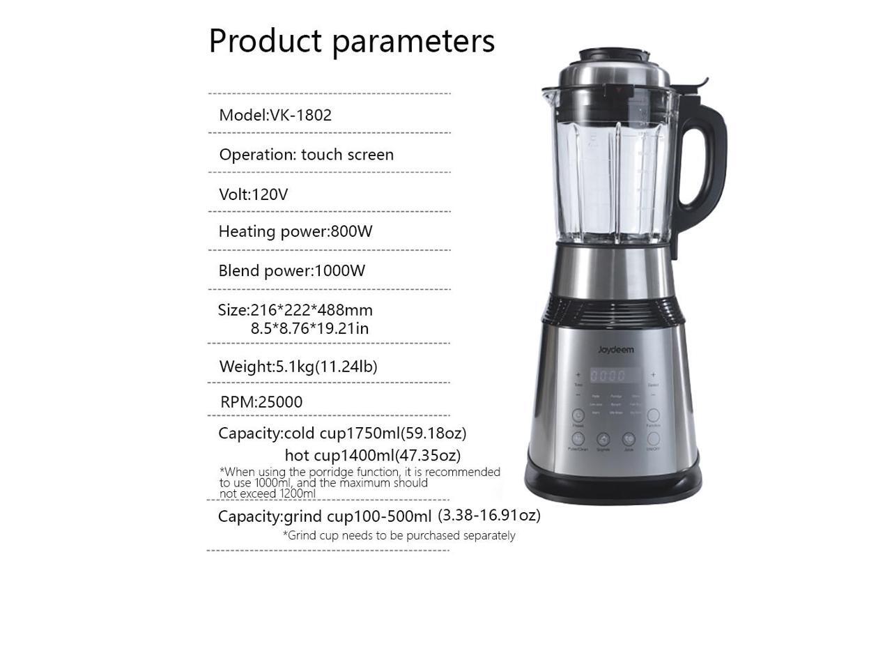 Joydeem Countertop Blender, Soybean Milk Maker & Juicer with Vacuum