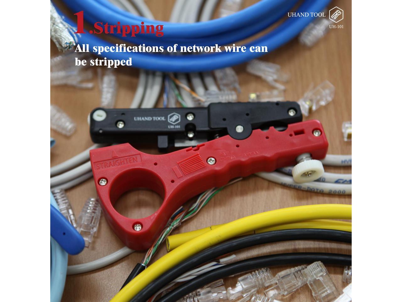 UHAND TOOL Universal Network Wire Stripping Tool for Cat5e, Cat 6, Cat