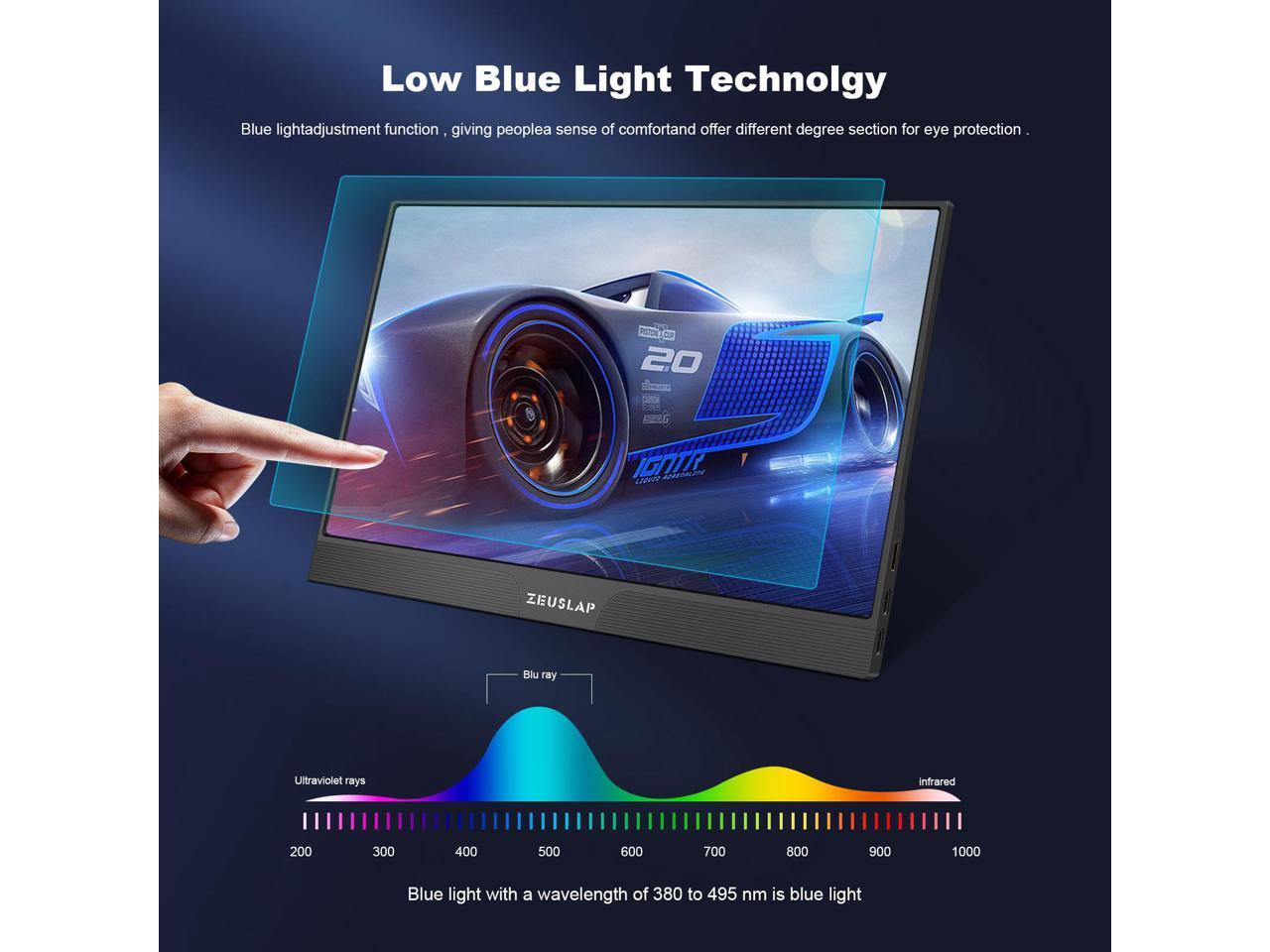 ZEUSLAP Z15ST 15.6Inch Touchscreen Portable Monitor, 1920x1080 60hz ...