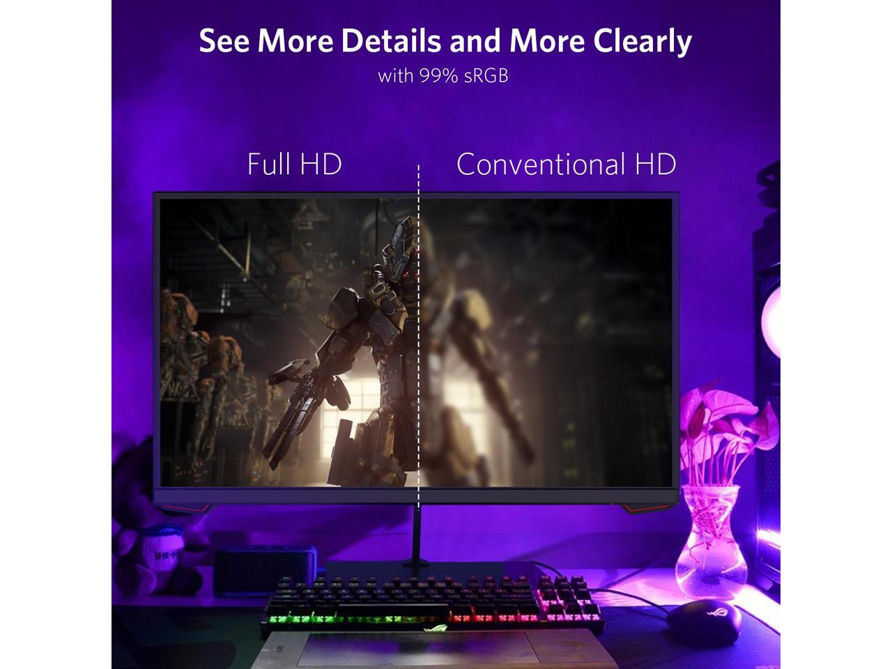 Fiodio 24 Gaming Monitor, with 165Hz Refresh Rate, 1920 * 1080P Full HD ...