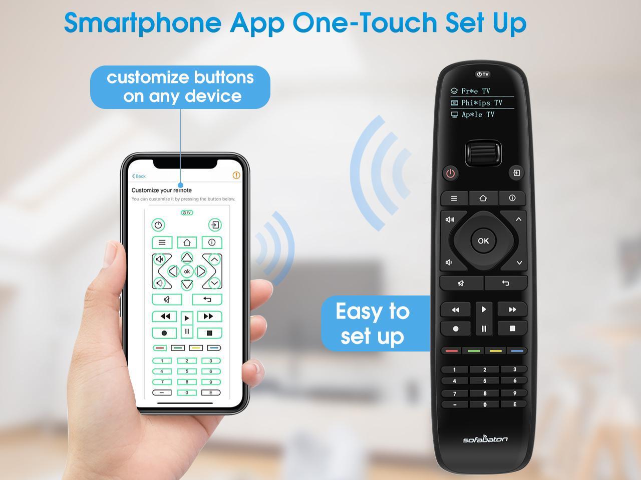 SofaBaton U1 Universal Remote Control with OLED Display and App for up