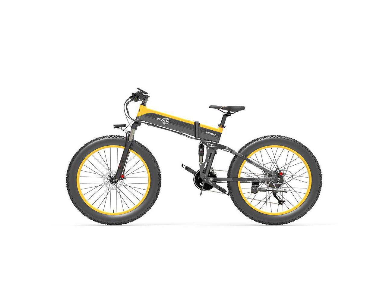 Bezior Electric Bike X1500 for Adults, Foldable 26" x 4.0 Fat Tire Electric Bicycle, 1500w Motor