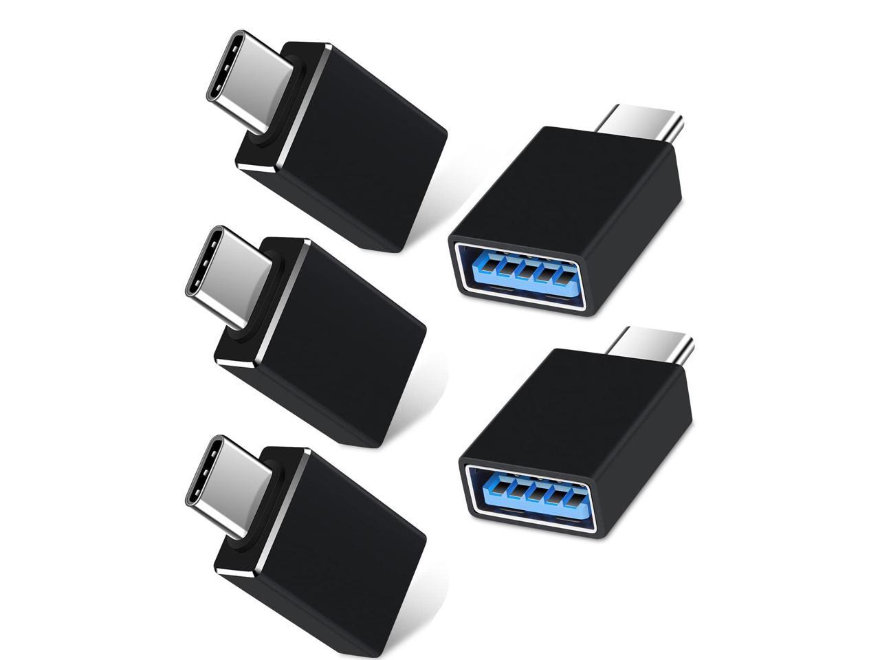 5Pack USB C to USB Adapters, Type C to USB 3.0 USBC Adapter Side by