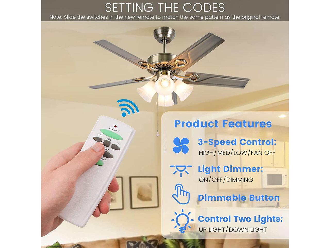 Hunter Fan Company 99118 On Off Ceiling And Light Remote Control