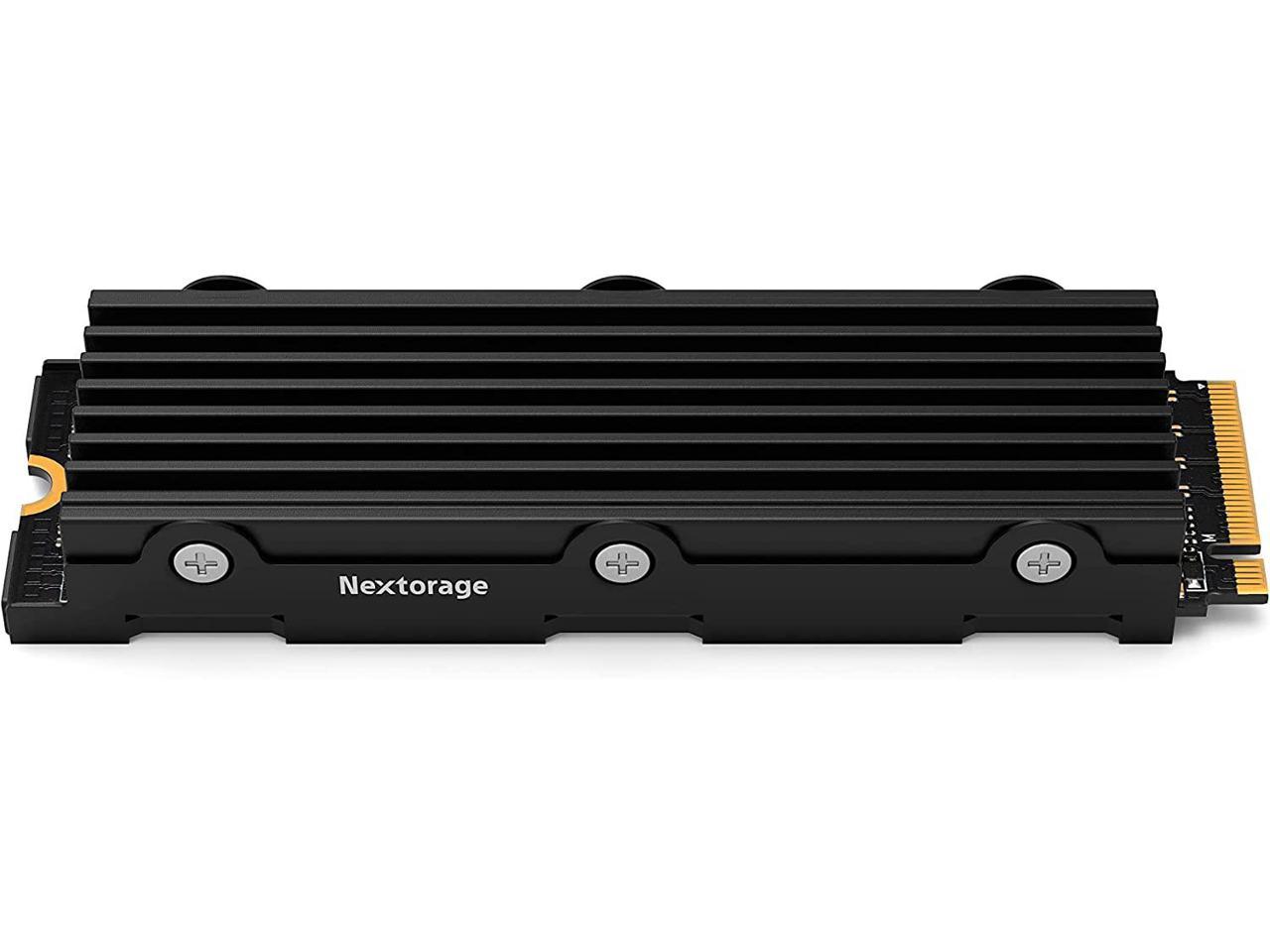 Nextorage Japan Internal SSD 1TB for PC and PS5 Storage Expansion M.2 2280  with Heatsink PCIe Gen4.0 NVMe 3D TLC NAND NEM-PA1TB/N SYM 700TBW with 