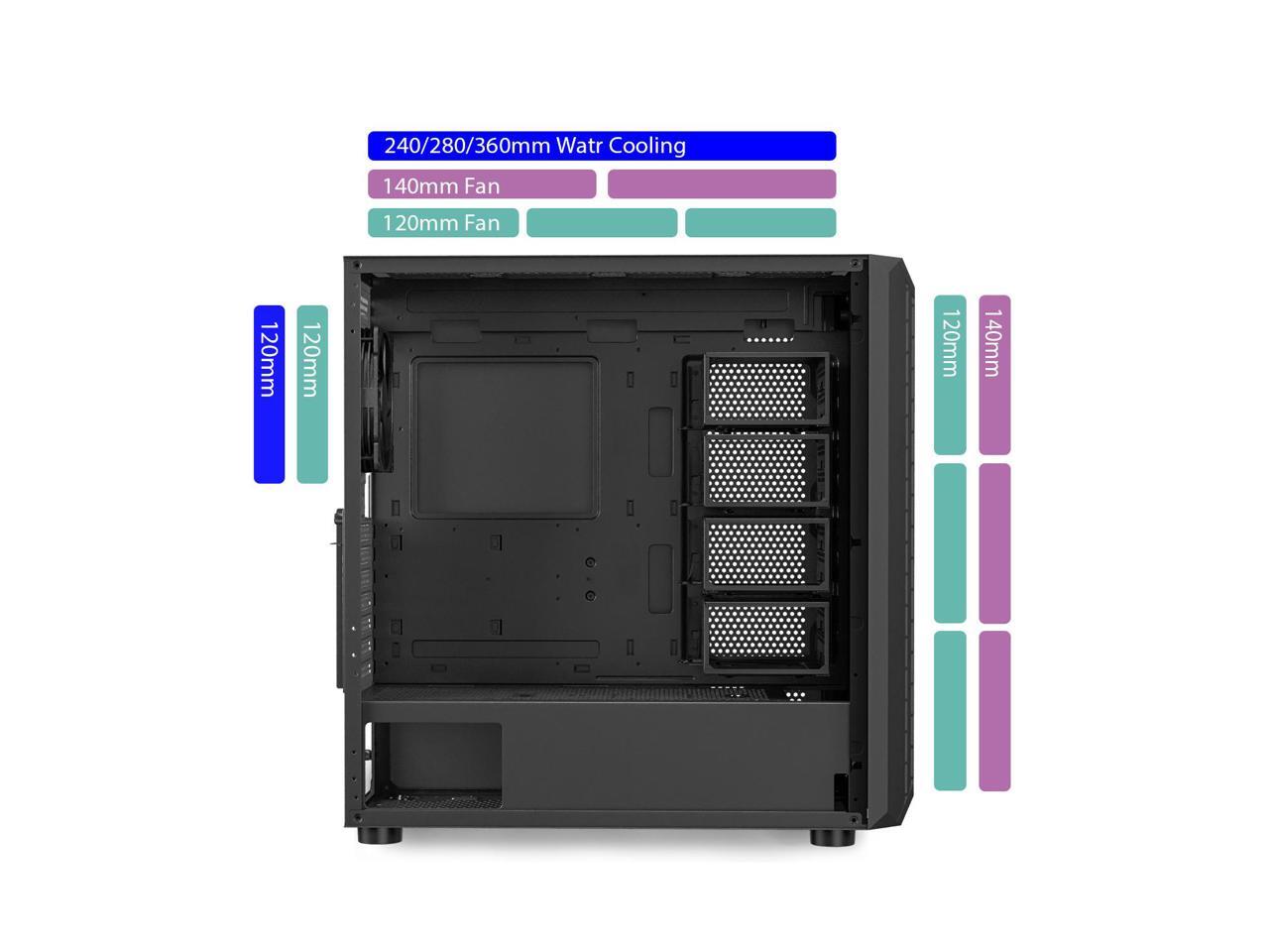 Classico Storage Case ATX Computer Case Mid Tower with 3x140mm &1x