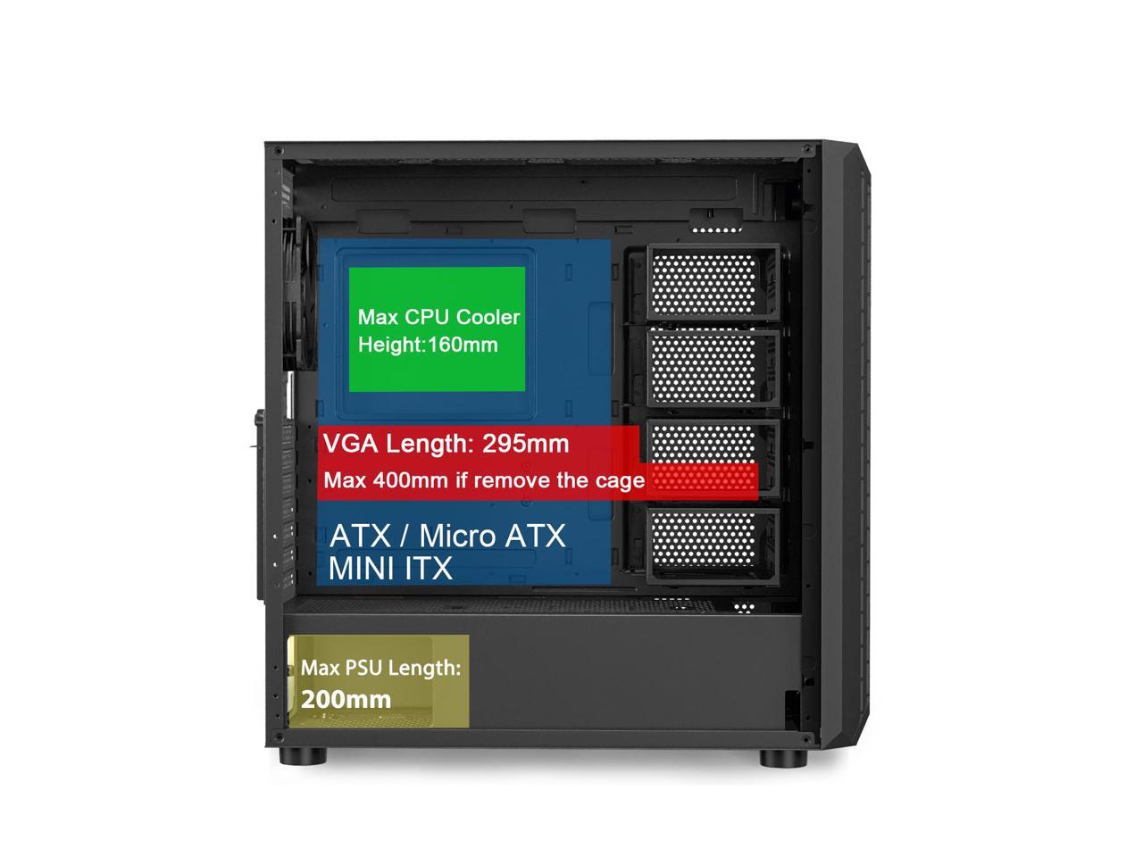 Classico Storage Case ATX Computer Case Mid Tower with 3x140mm &1x