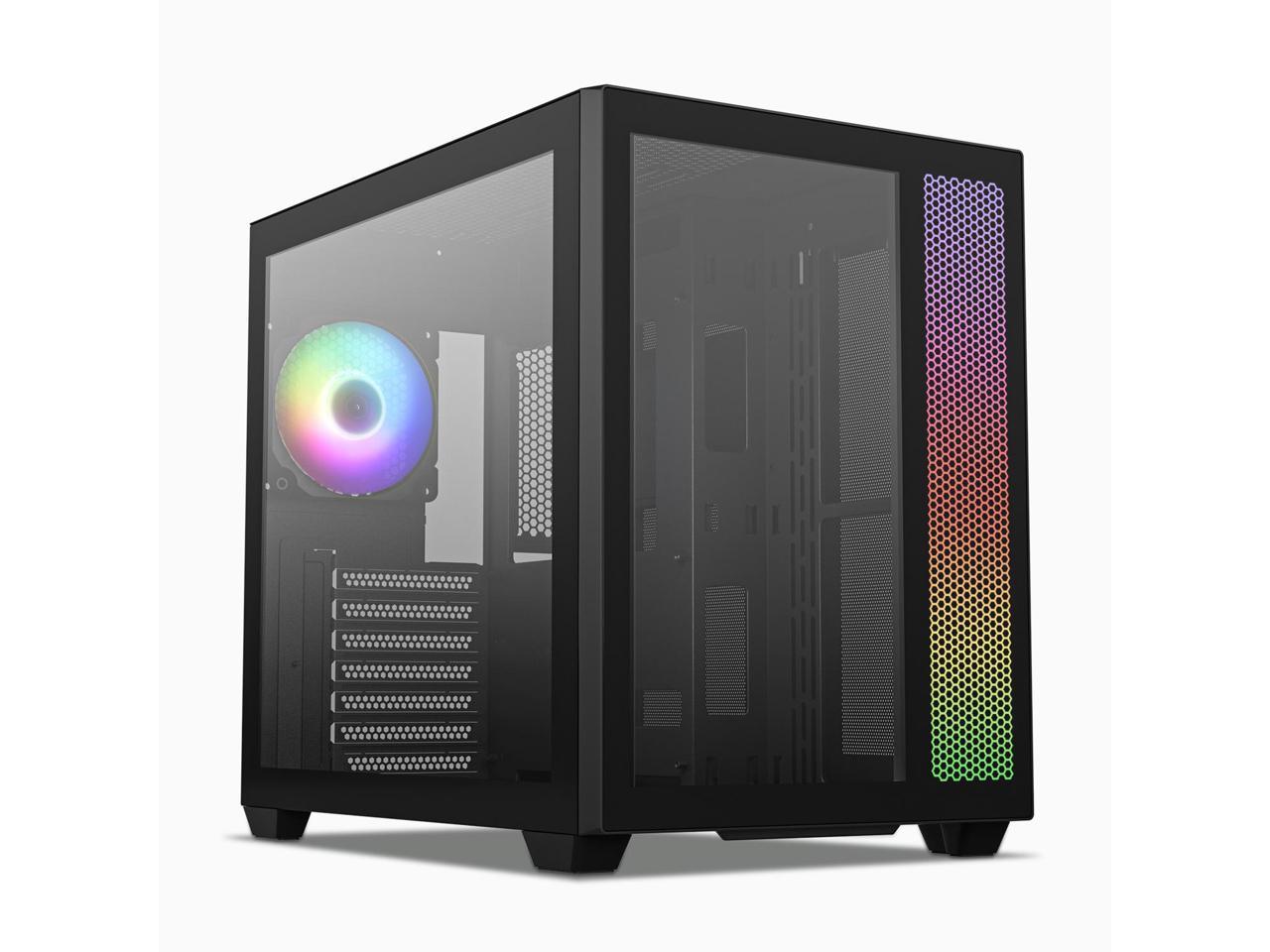 Vetroo AL700 Mid-Tower ATX PC Case Dual Tempered Glass Panel Top ...