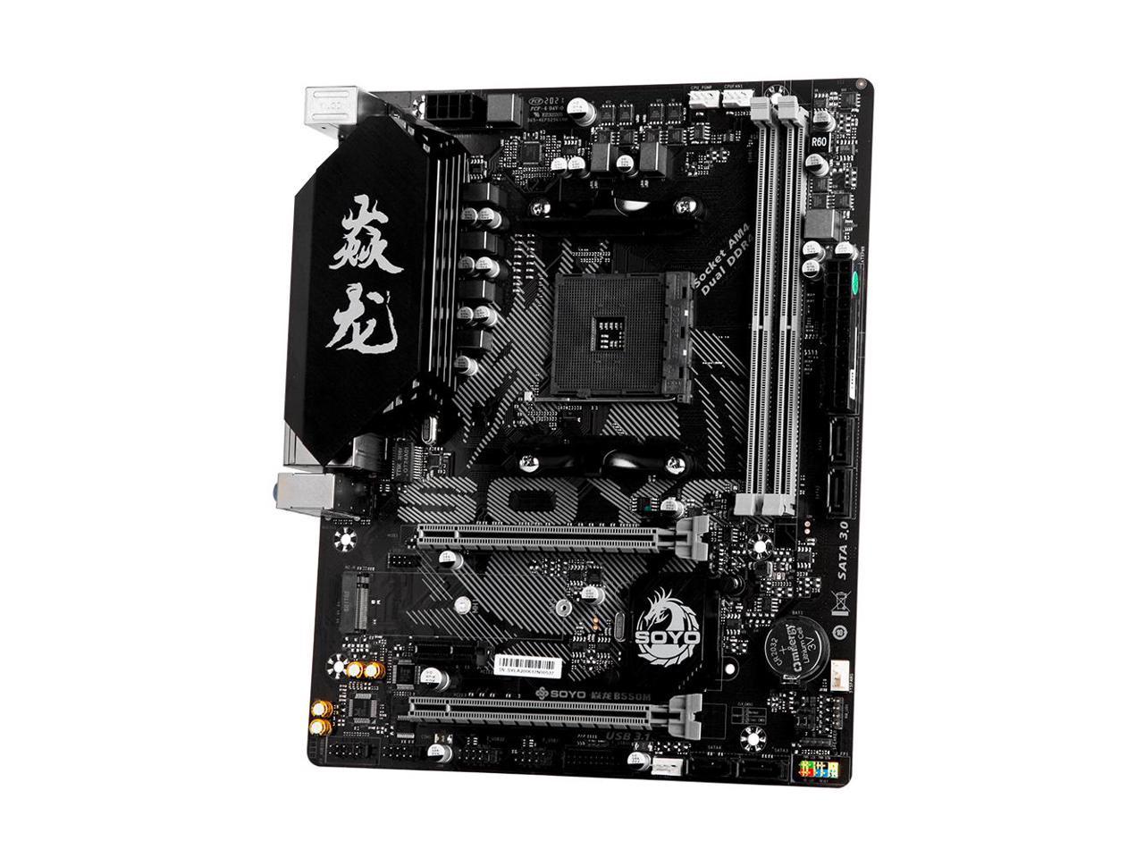 SOYO Monarch Dragon AMD B550M Gaming Motherboard USB3.1 M.2 Nvme Sata3 ...