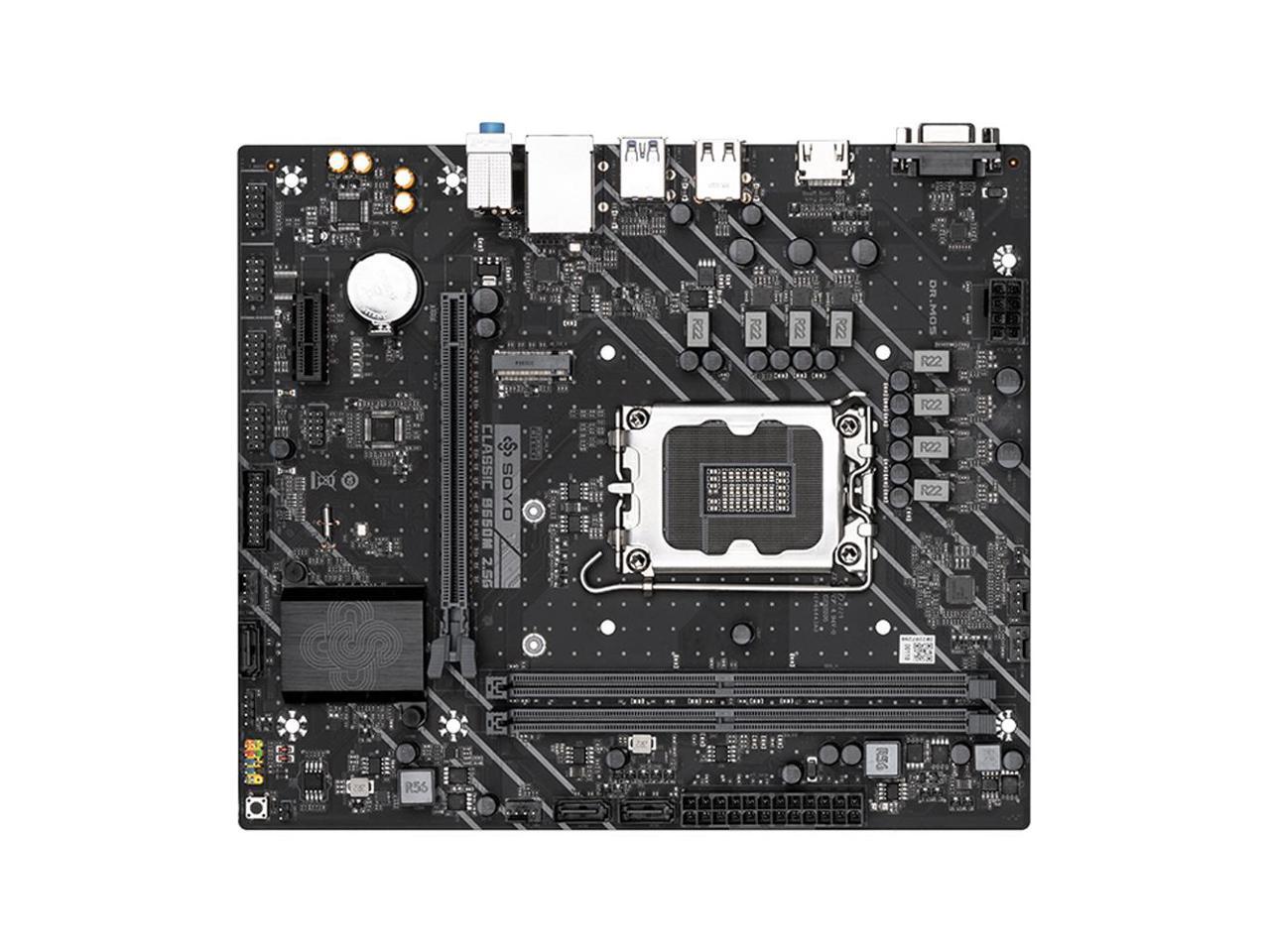 SOYO SY-Classic B660M 2.5G DDR4 Memory Slots Rams Computer VGA ...
