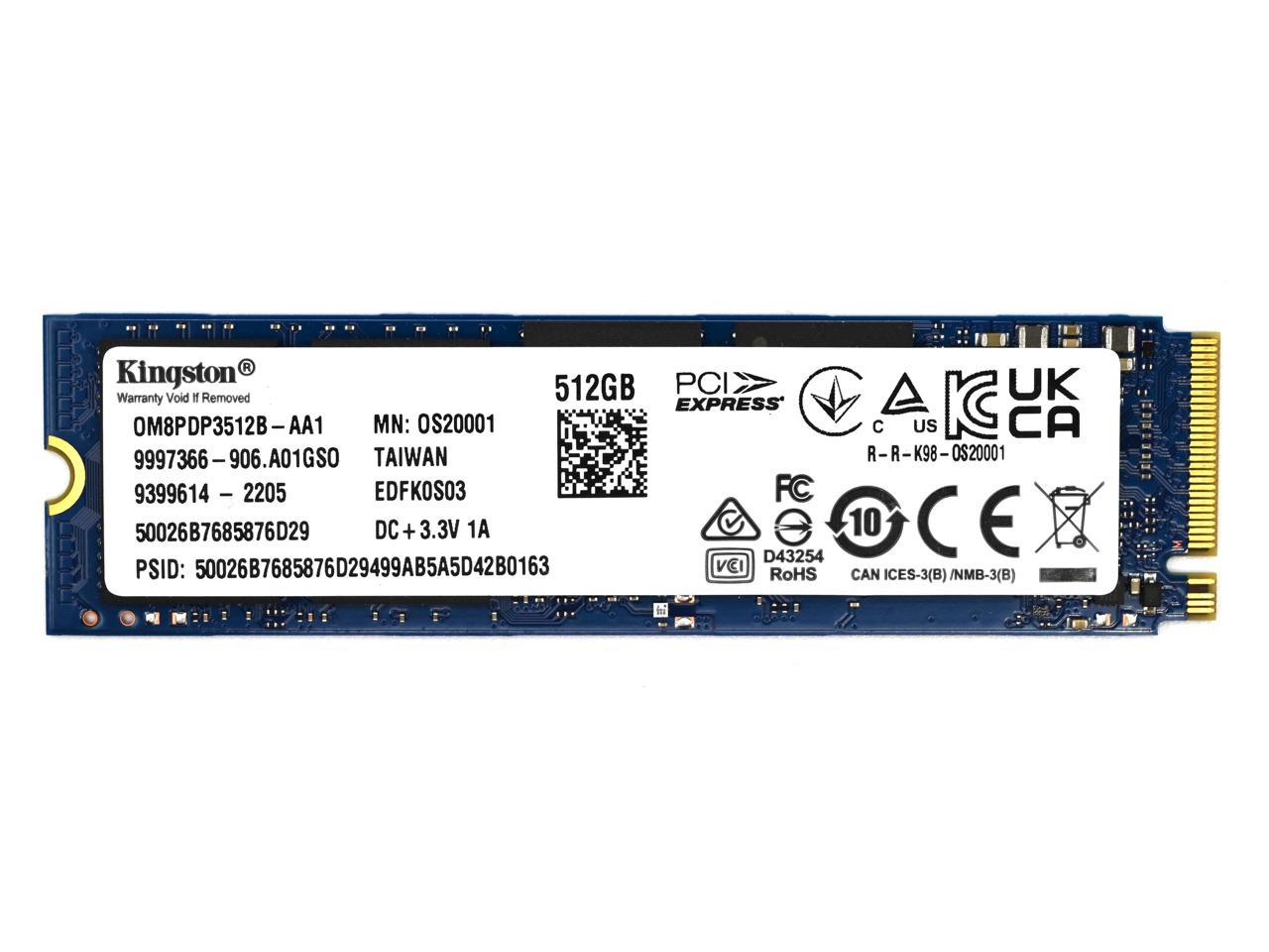 Kingston 512GB M.2 NVMe PCIe 3.0x4 SSD 2280 Solid State Drive