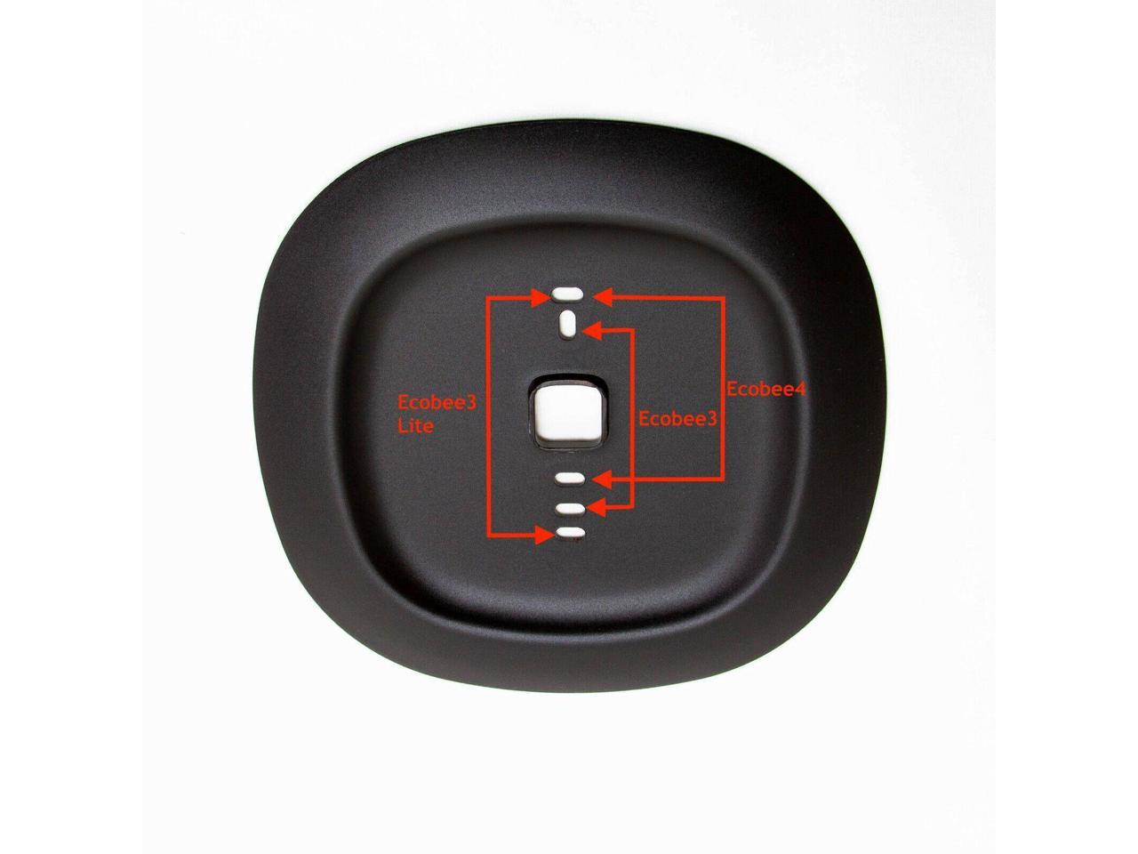 Aluminum Wall Trim Plate Mount For Ecobee Smart Thermostat Black 9586