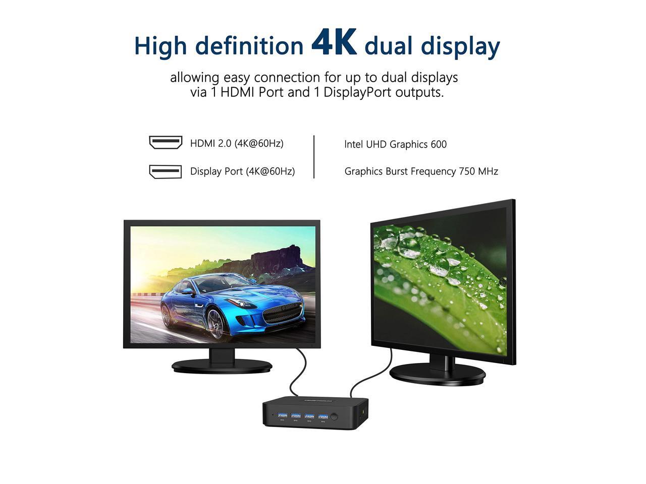 Mini PC Windows 11 GK41 Mini Desktop Computers 8GB DDR4 256GB SSD Intel