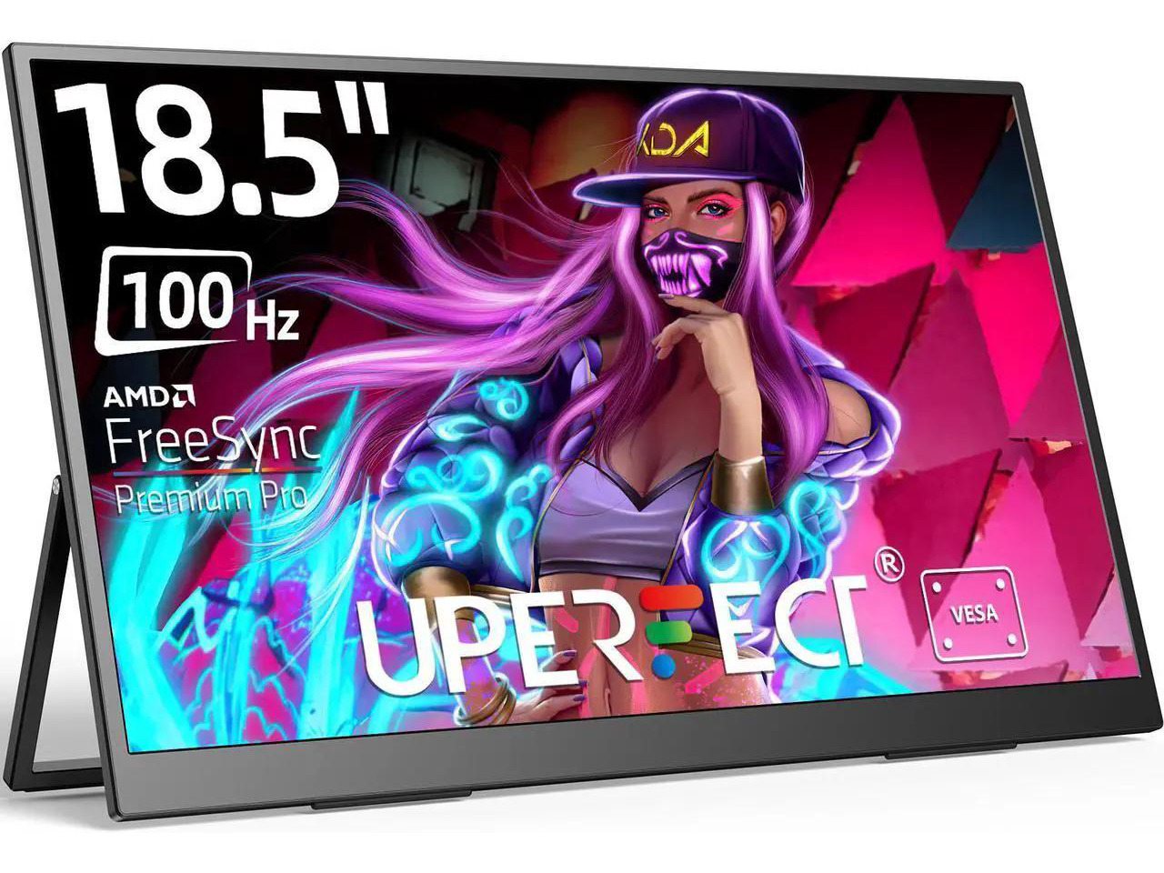 Refurbished: UPERFECT 18.5" 100Hz Portable Monitor 1080P FHD Display Mini HDMI and 2*Type C 100% sRGB Monitor