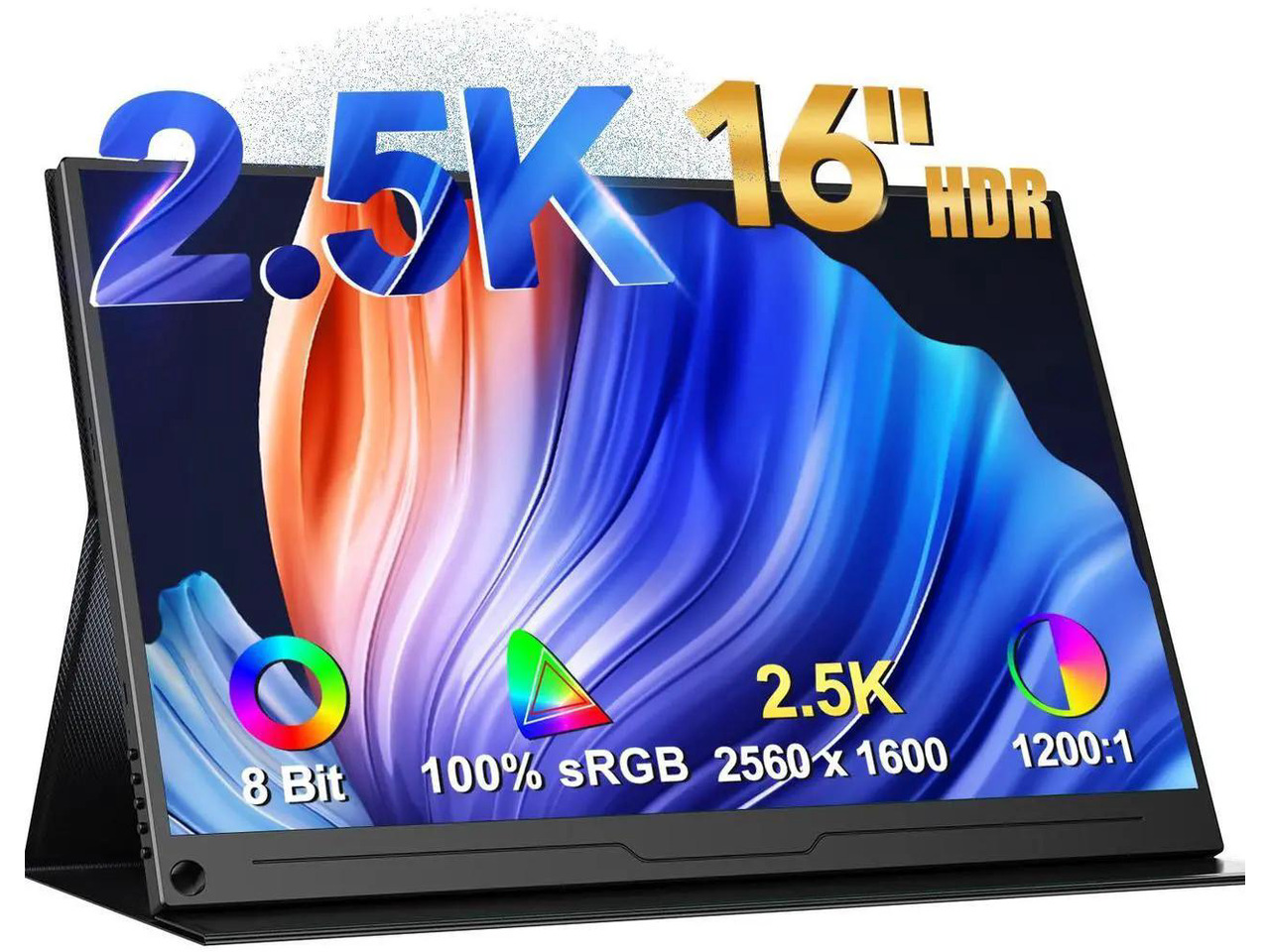 Refurbished: UPERFECT Portable Monitor 16" 2K 2560x1600 Gaming Monitor 100%sRGB USB C HDMI for PS Xbox