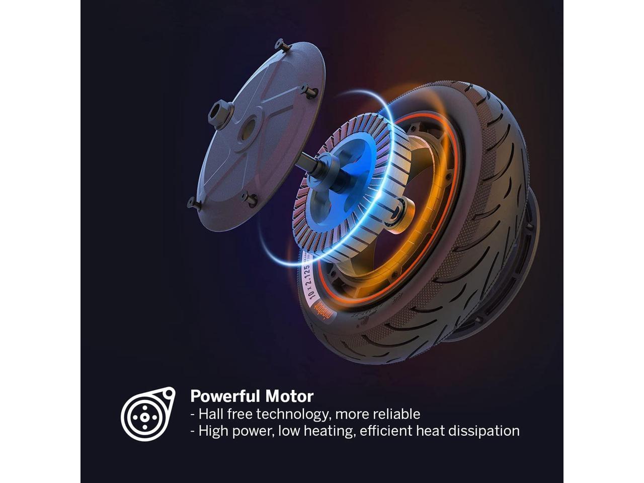 Segway Ninebot D28U Electric Kick Scooter, 10inch Pneumatic Tire