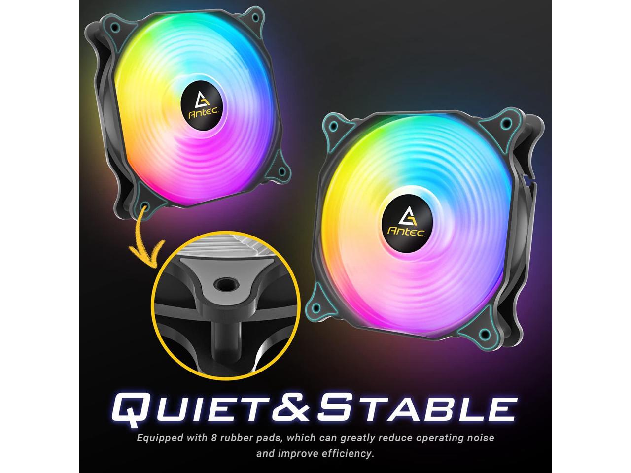 Antec RGB Fans, PC Fans, 120mm Fan, 120mm Case Fan 5 Packs, Case Fans 3