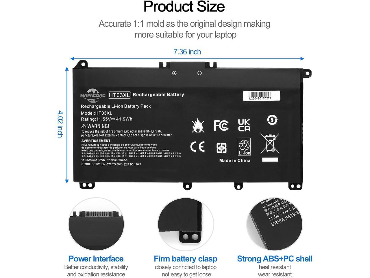 Mafacbac Ht03xl L11119 855 Laptop Battery Replacement For Hp Pavilion 15 Da0002dx 15 Cs3073cl 6531