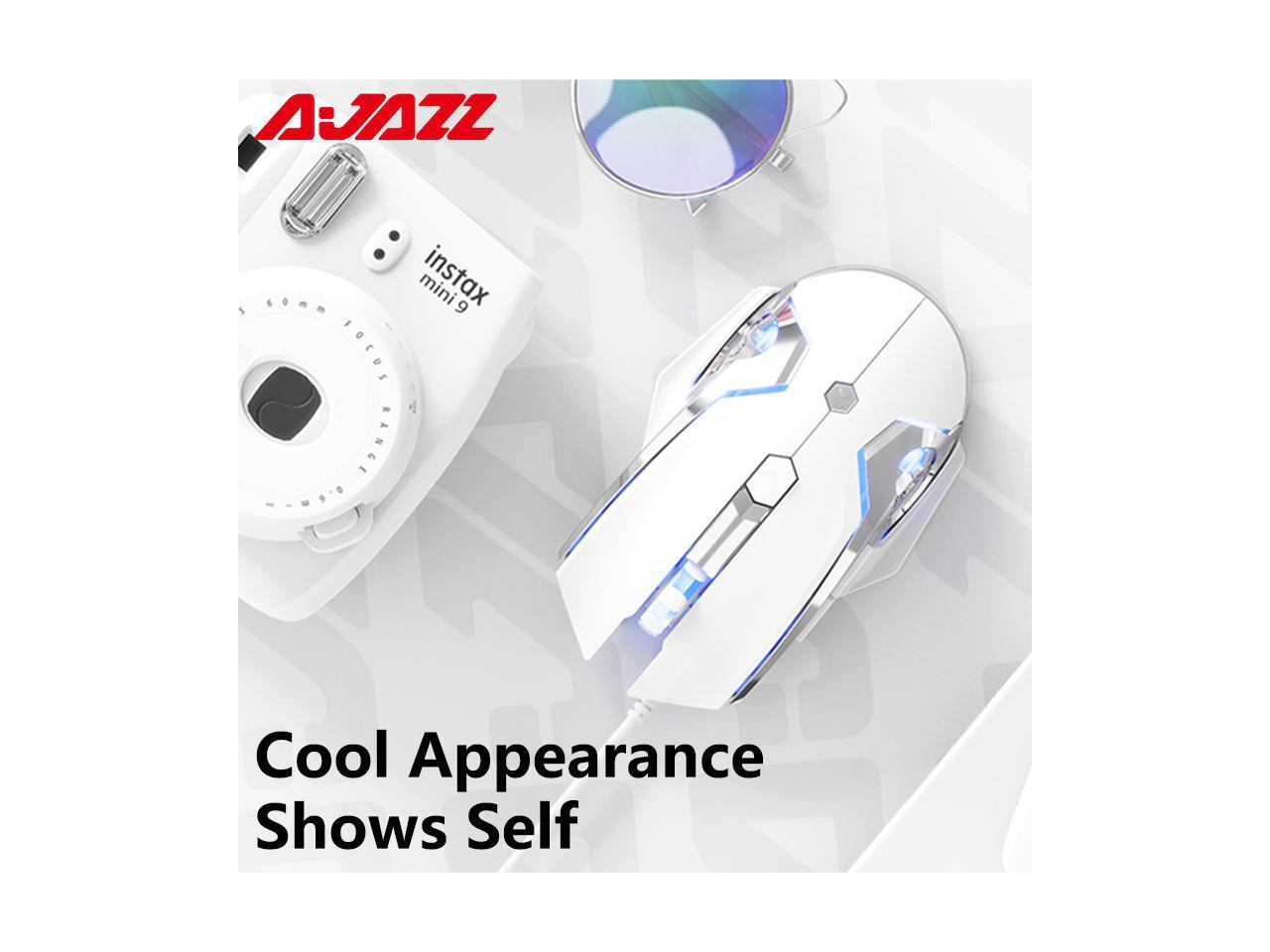 Ajazz aj120 usb wired gaming mouse backlit 6 buttons 8000 dpi macro