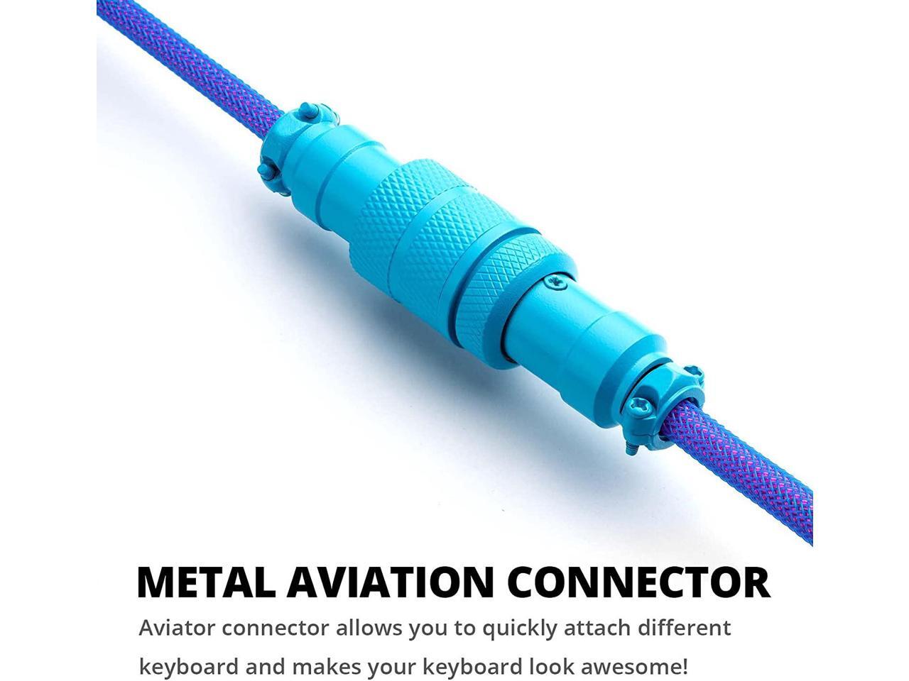 GUNMJO Pro Custom Coiled USB C Cable for Gaming Keyboard, Double