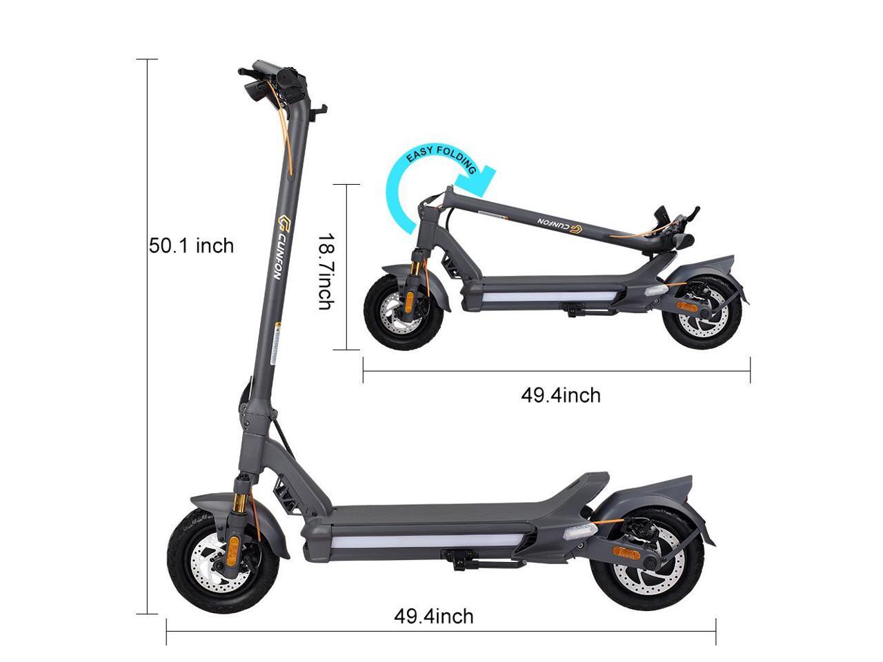 CUNFON Electric Scooter, 1200W Motor, 40 Miles Long Range & 31 MPH, w/t