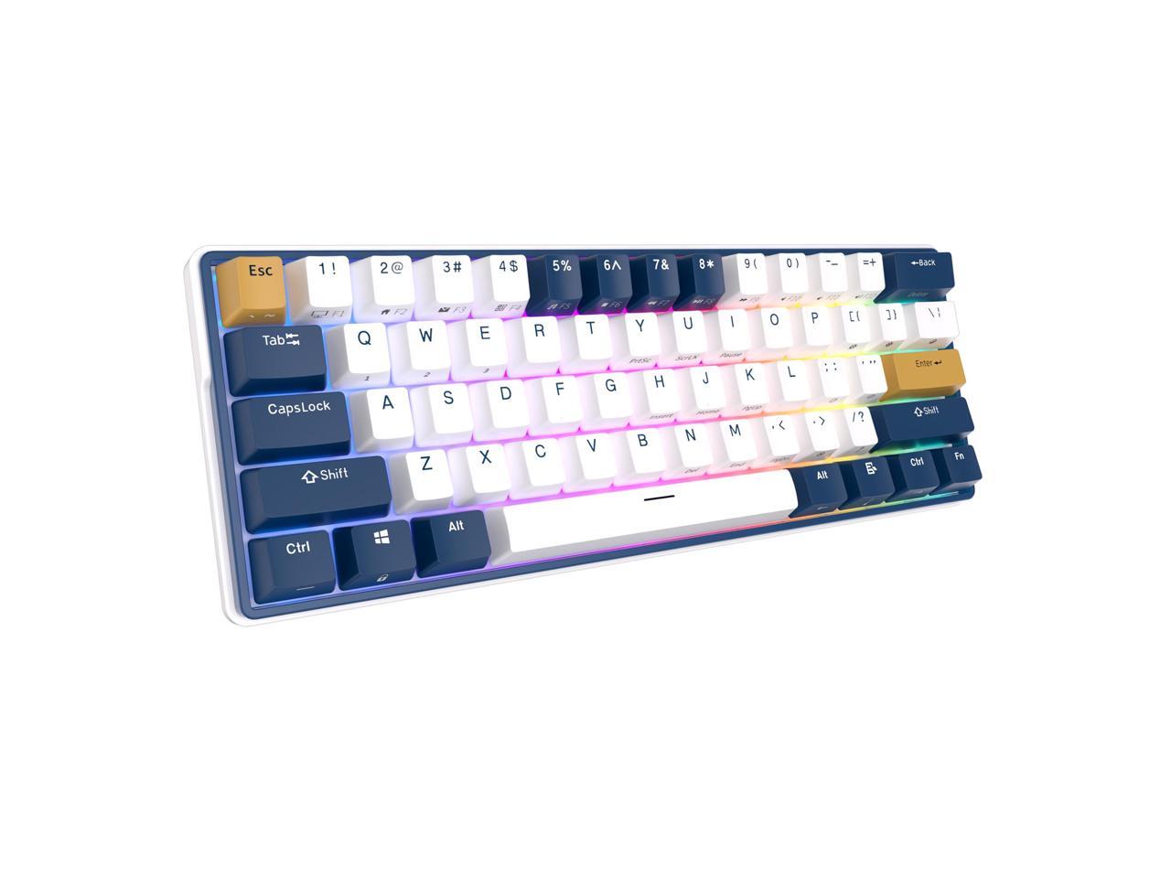 RK ROYAL KLUDGE RK61 Plus 2.4G Wireless Bluetooth Mechanical Keyboard ...