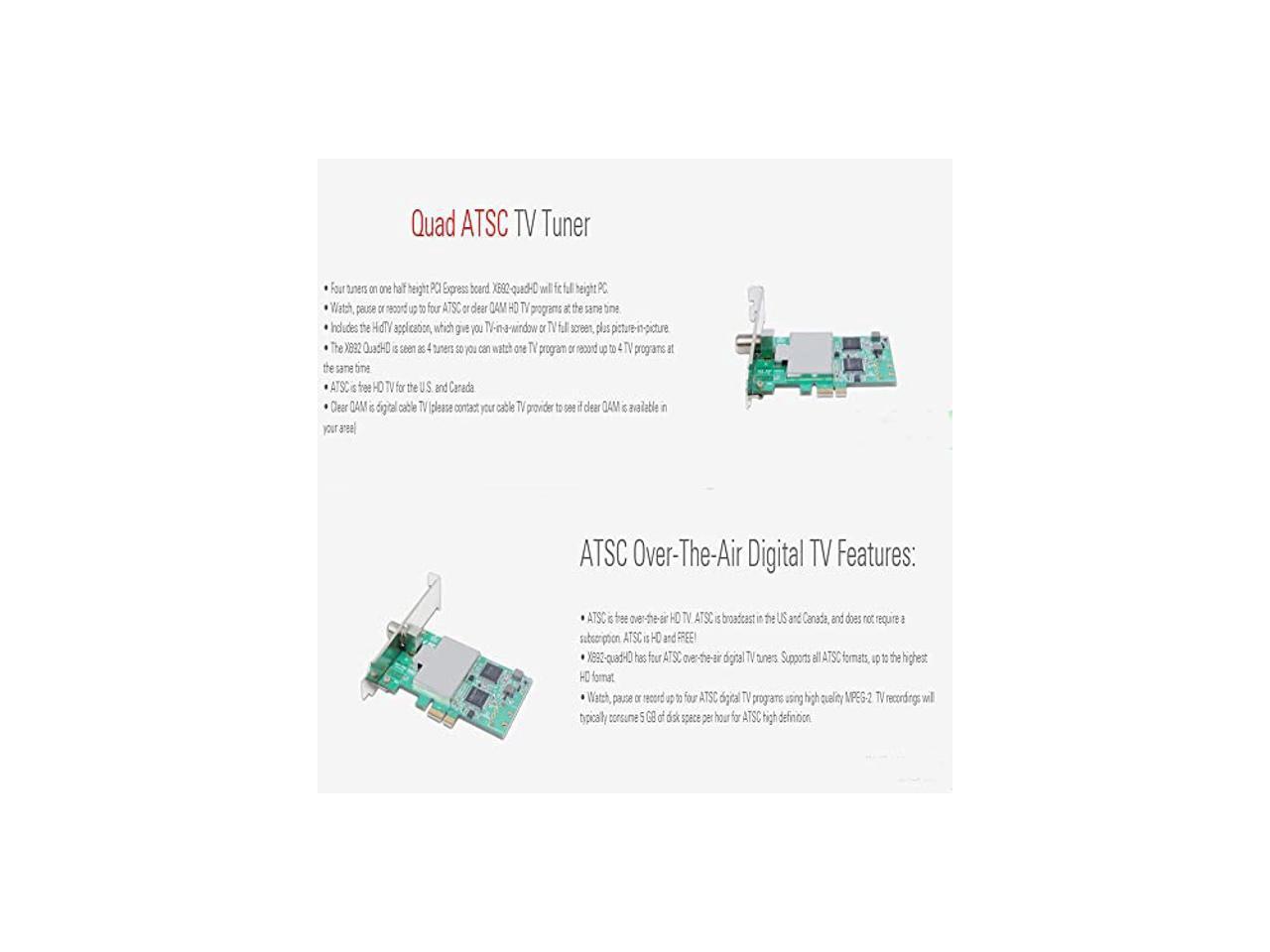 MyGica X692 PCI Express TV Tuner Card,Quad ATSC TV Tuner Module,Four