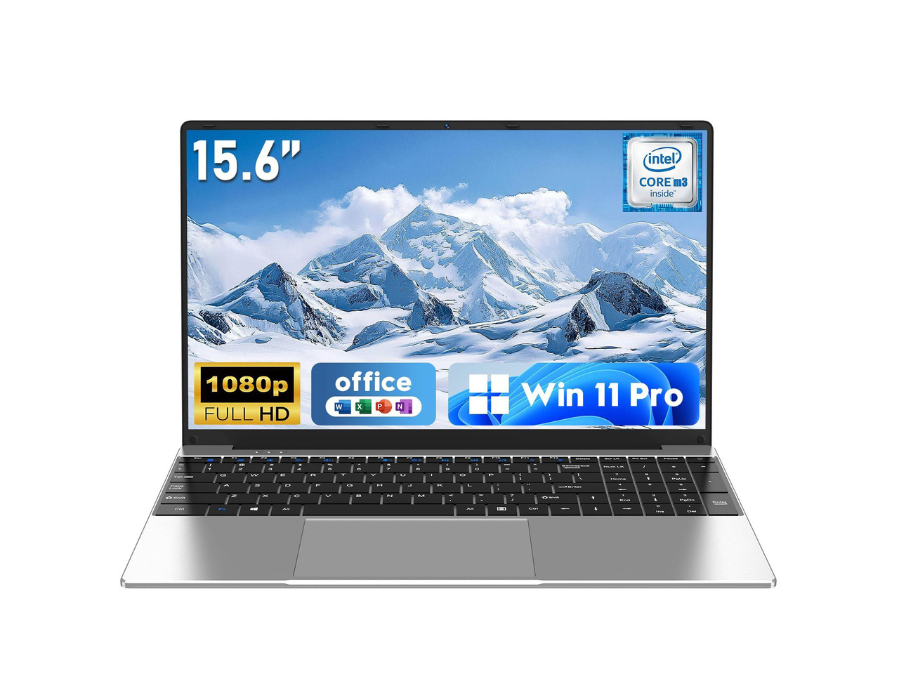 NIAKUN Laptop Computer, Win 11 Pro Lap Top, 15.6 Inch Laptop PC 2026, 16GB RAM 256GB SSD, M3-6Y30 Processor, FHD Display 1920 * 1080P, WIFI5, BT4.2, 5000mAh Battery, for School Business Student