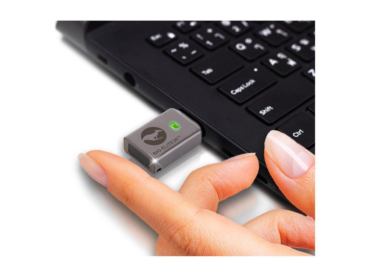 Kanguru Defender BioElite30 16GB Fingerprint Hardware Encrypted USB Flash Drive 256bit AES