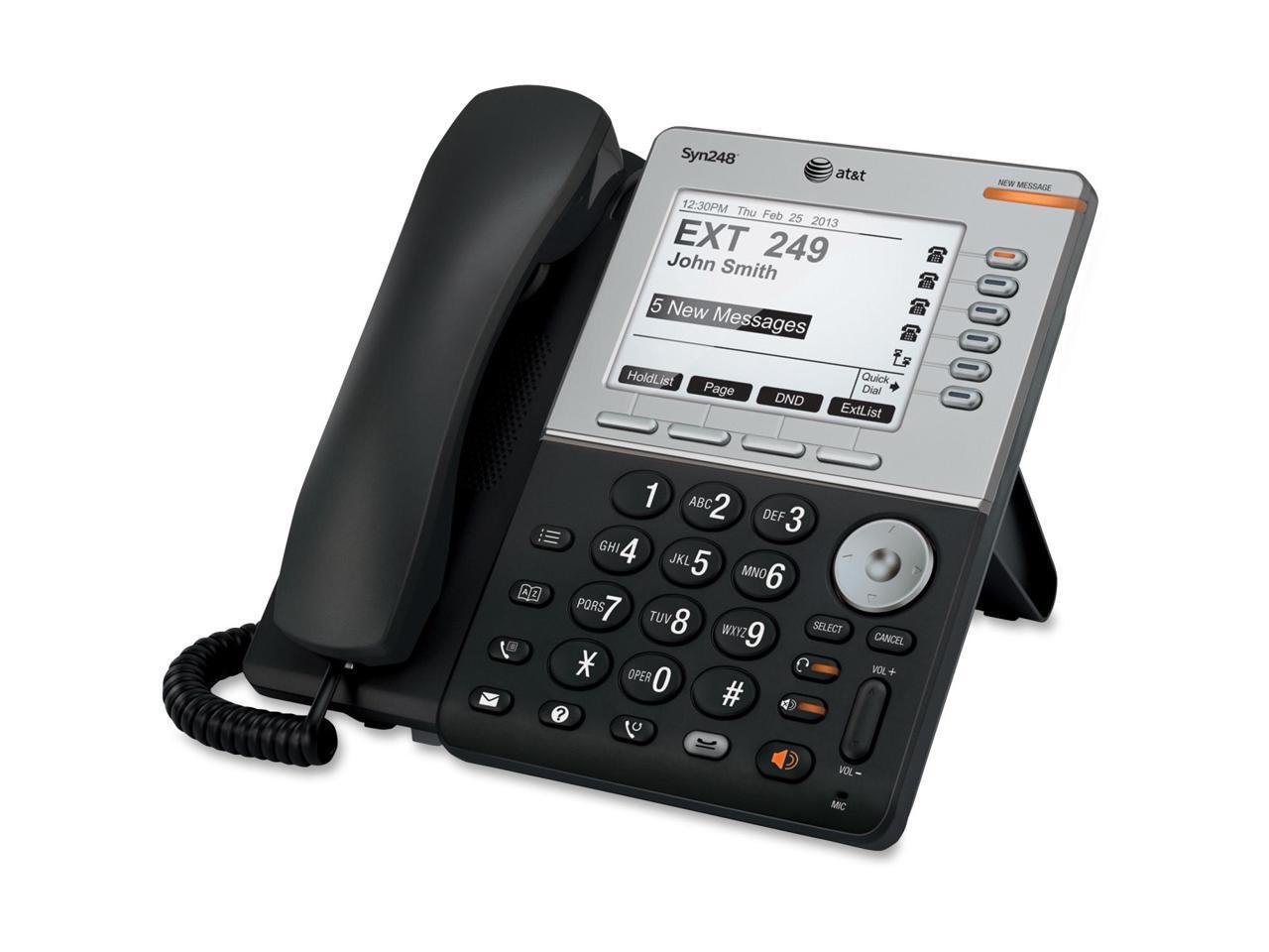 AT&T Syn248 SB35031 IP Phone Wireless Desktop, Wall Mountable 8 x