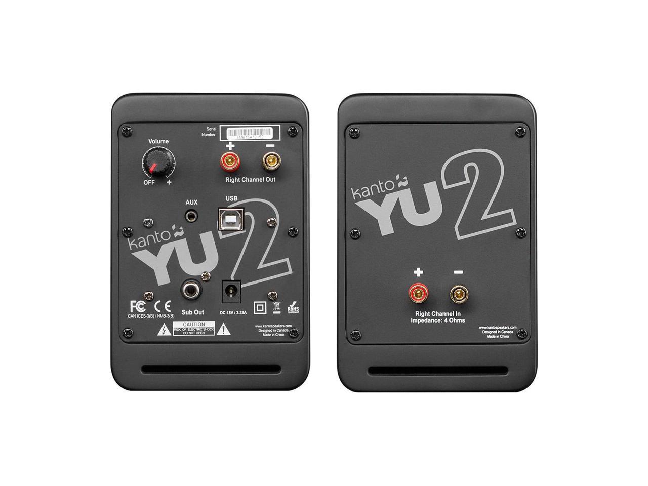 Kanto YU2 Powered Desktop Speakers - Pair (Matte Black) - Newegg.com