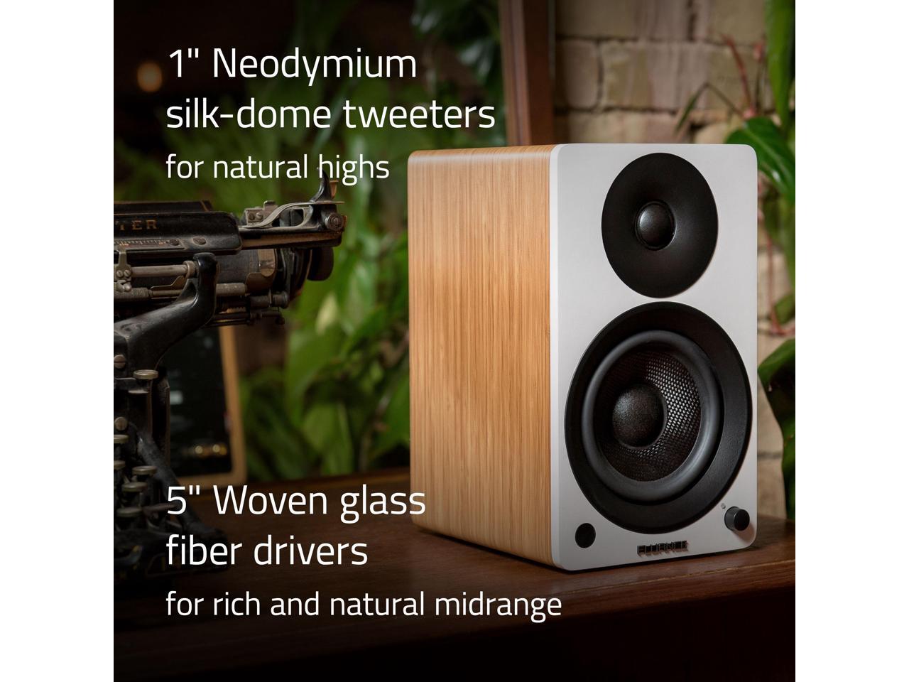 Fluance Ai41 Powered 2Way 2.0 Stereo Bookshelf Speakers with 5