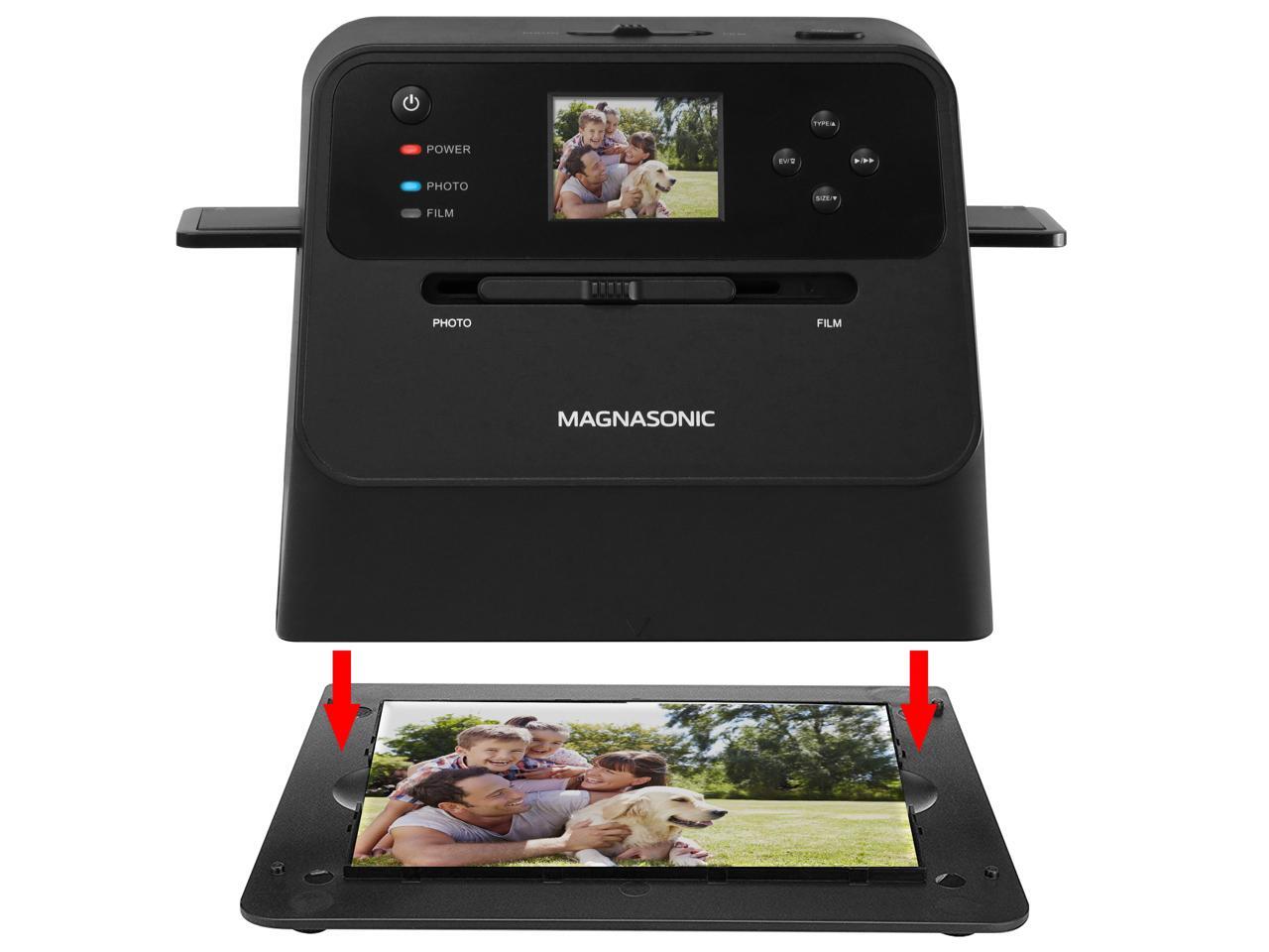 Magnasonic AllInOne Film & Photo Scanner, 14MP Resolution, Converts 4x6 Photos, 35mm/110/126