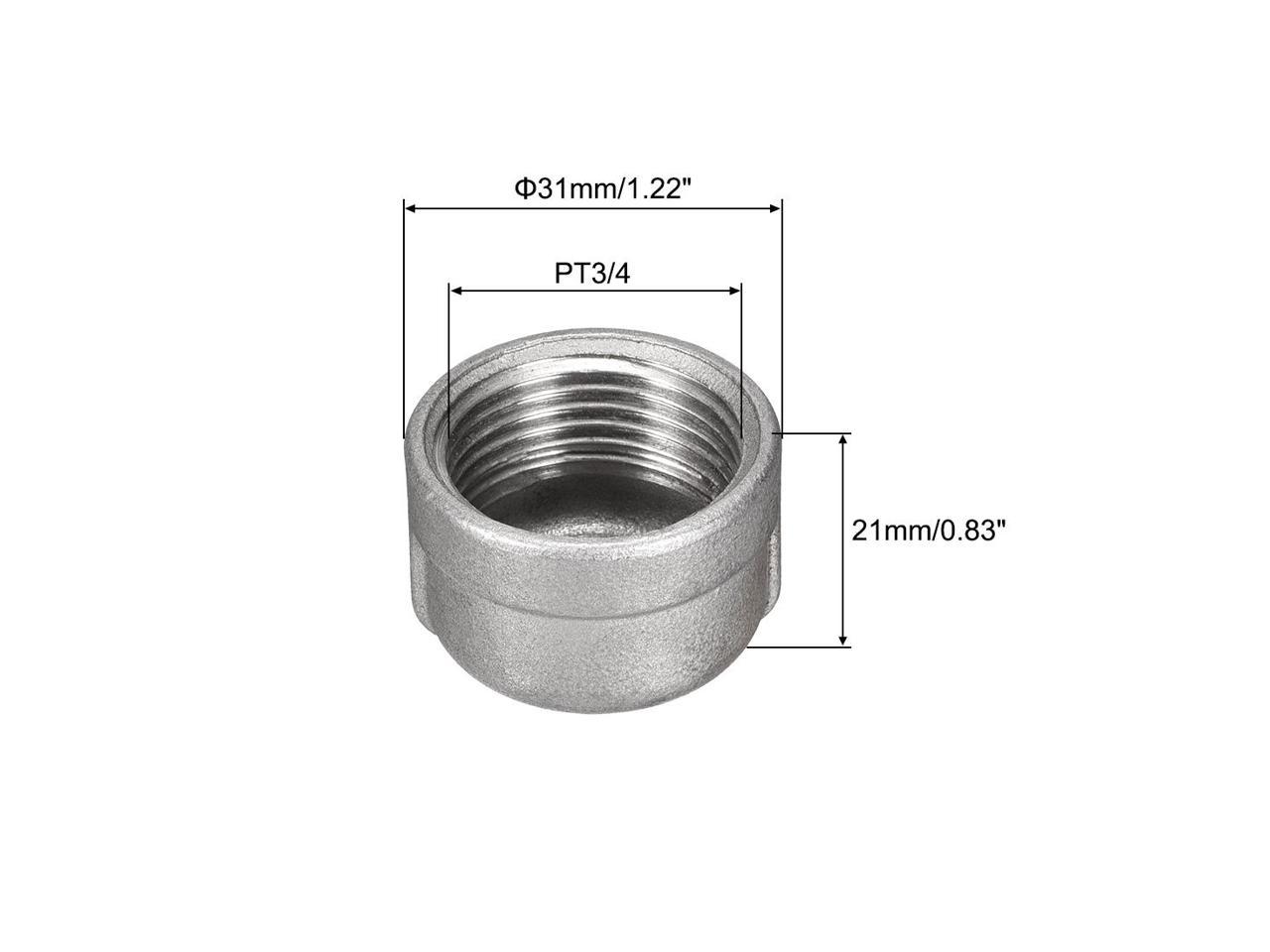 3/4-Inch Pipe Cap PT3/4 Female Pipe Fitting 304 Stainless Steel