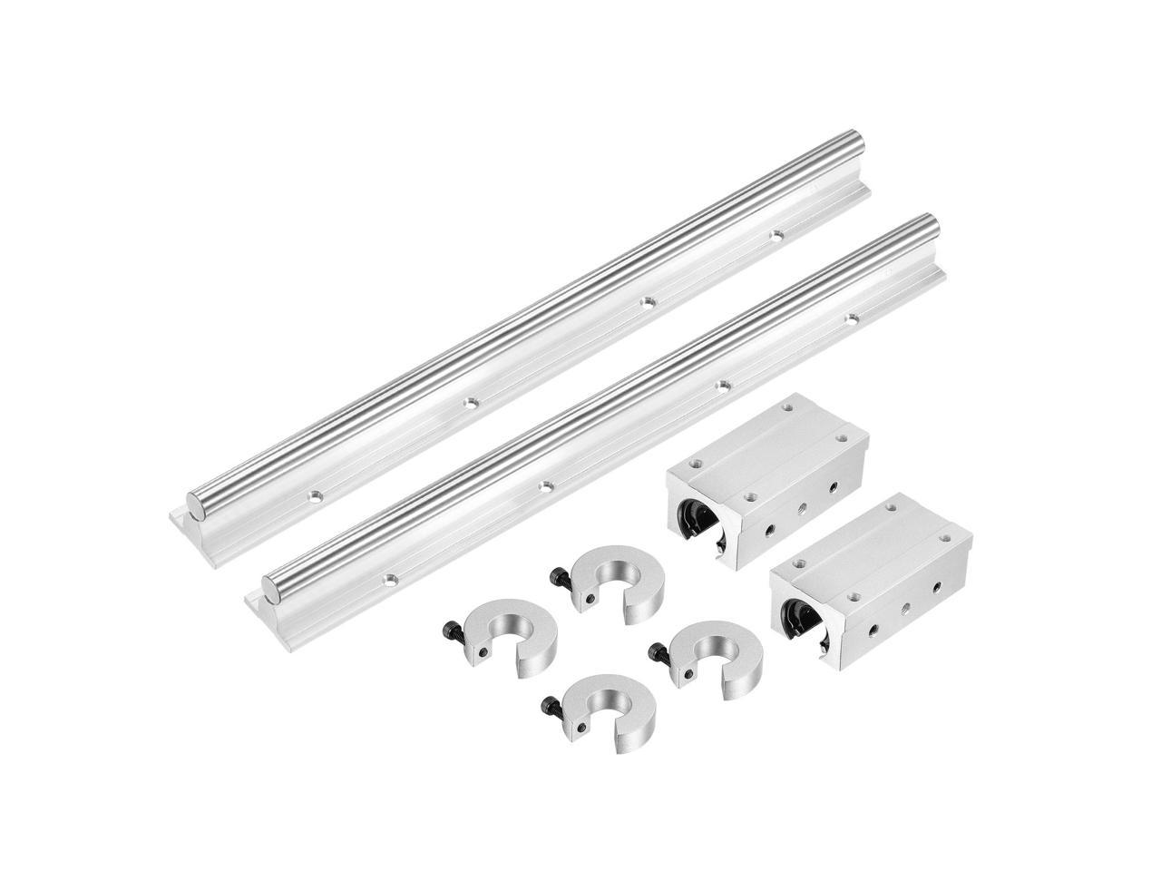 CNC Set 30-400mm 2x Linear Guideway Rail 4 x Square type carriage bearing block 