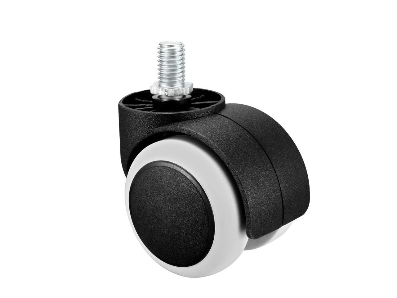 5 Soft Rubber Non Marking Castor Wheels Computer Office Chair Caster 50mm 11mm for sale online 