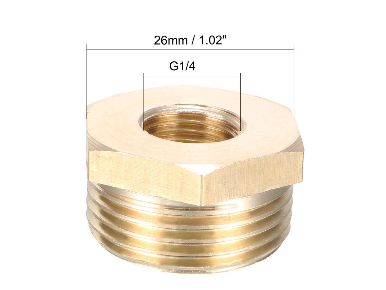 Brass Threaded Pipe Fitting 3/4 PT Male x 1/4 PT Female Hex Bushing ...