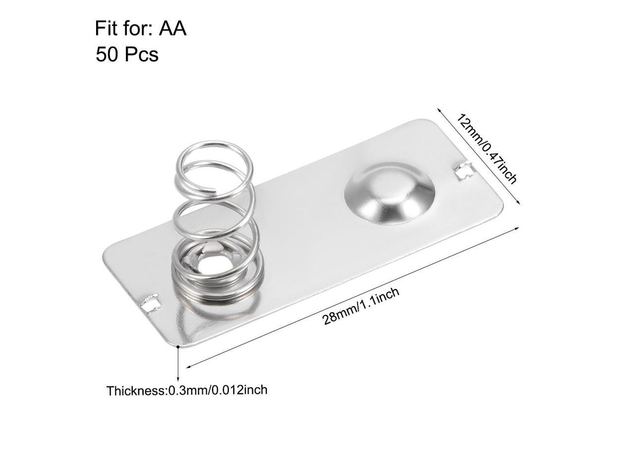 50 Pcs AA Battery Positive to Negative Conversion Spring Contact