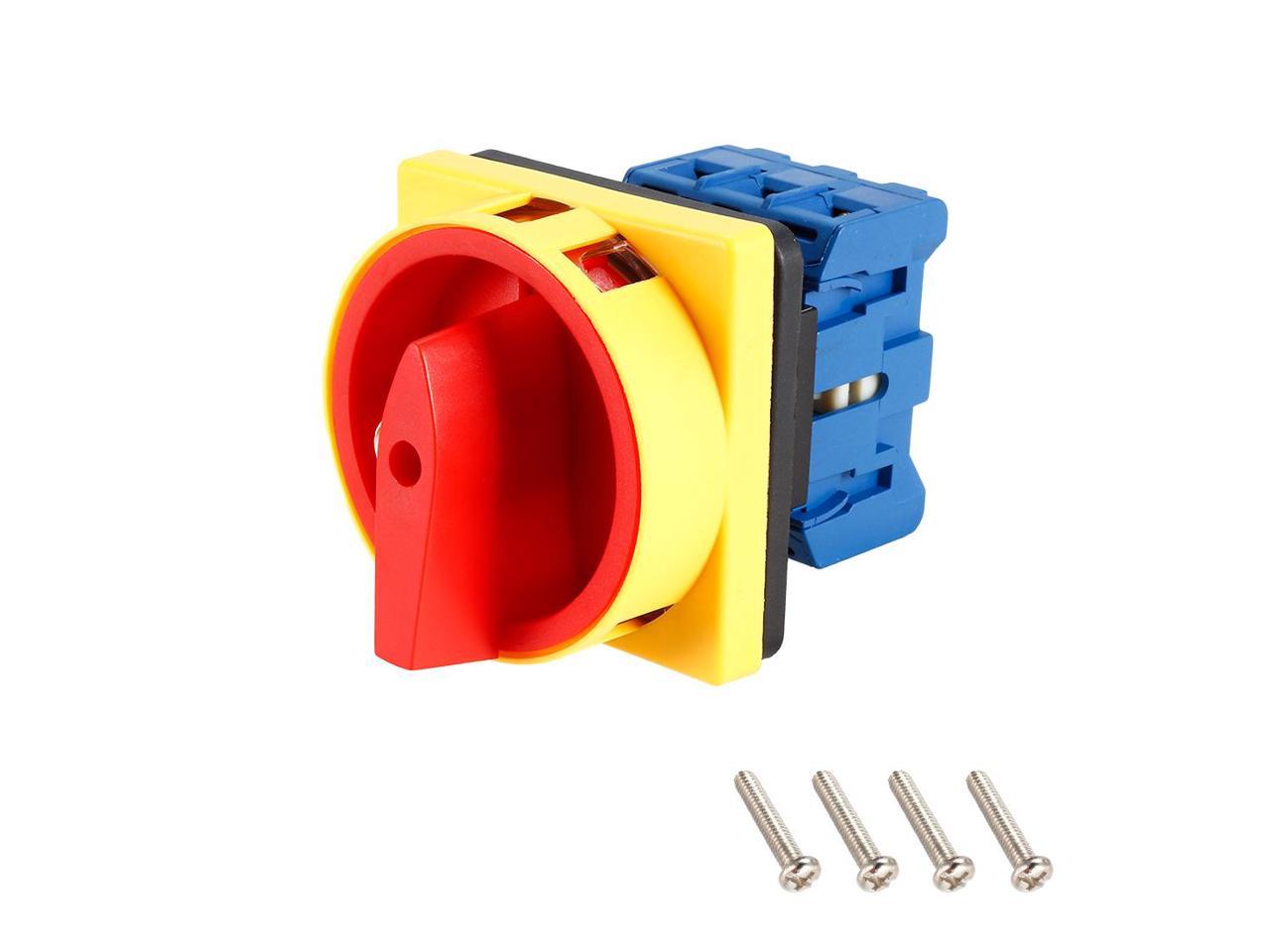 Momentary Changeover Rotary Cam Switch 660V 25A 3 Position 8 Screw Terminals 