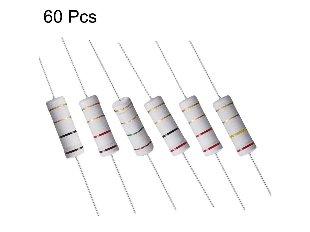 60pcs 2W 2 Watt Metal Oxide Film Resistor Axial Lead 33K Ohm ±5% Tolerance 