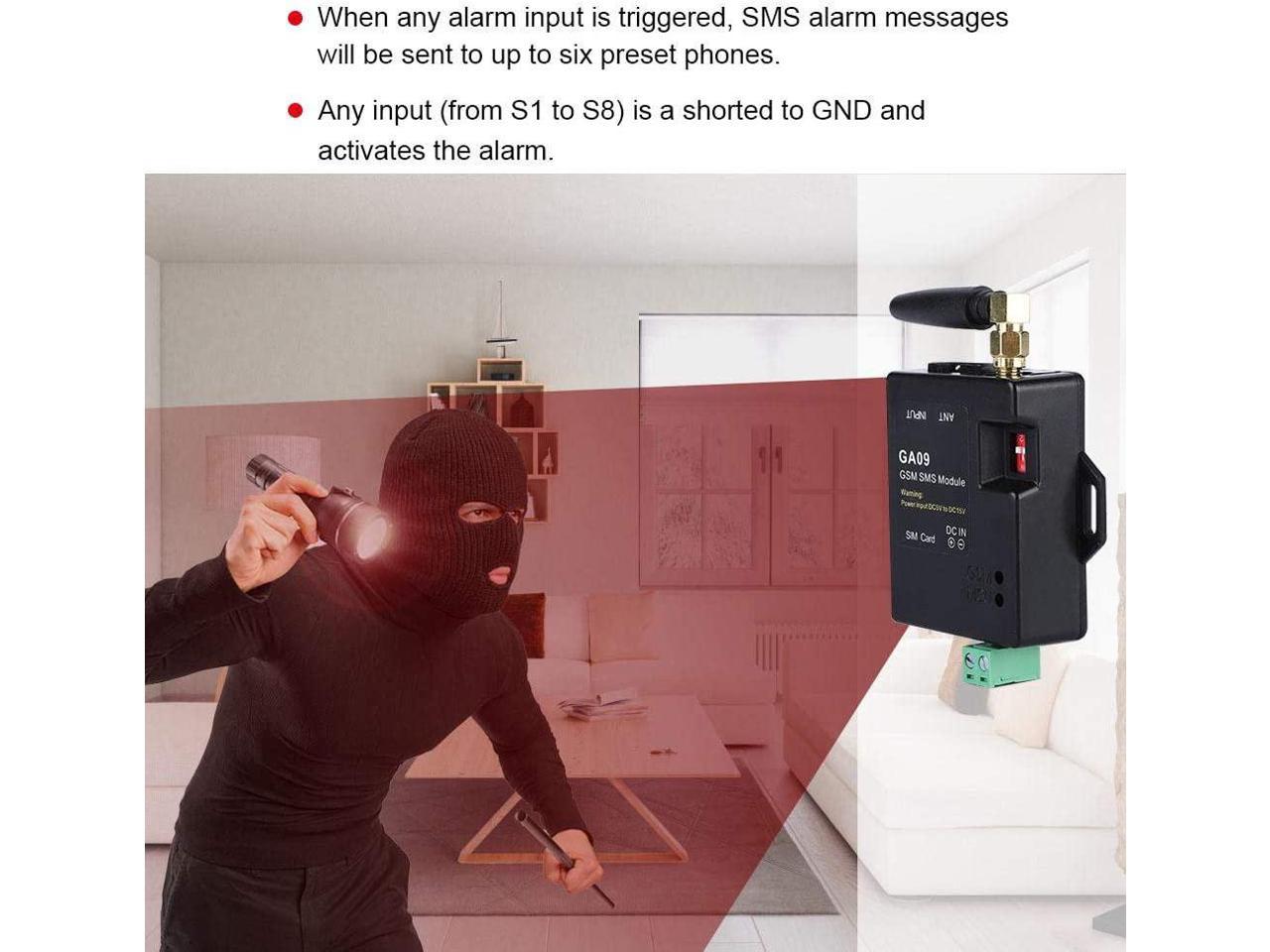 Mini 8 Channel Wireless GSM Alarm System House Security Wireless Alarm System SMS Call 