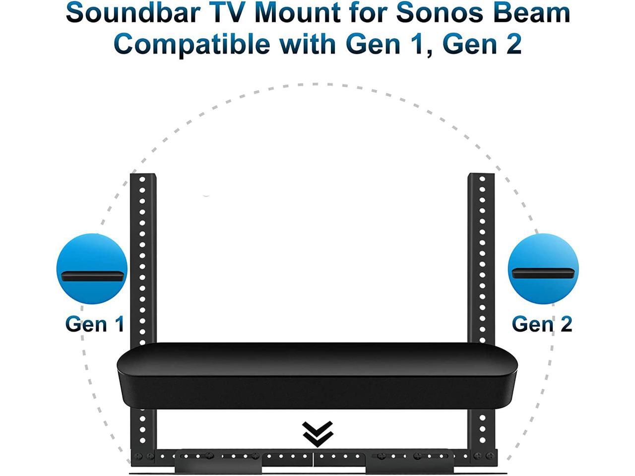 notiela Soundbar Mount for Sonos Beam TV Mount Soundbar Mounting Bracket for Sonos Beam Mount Sound Bar Mount Under TV or Above TV 