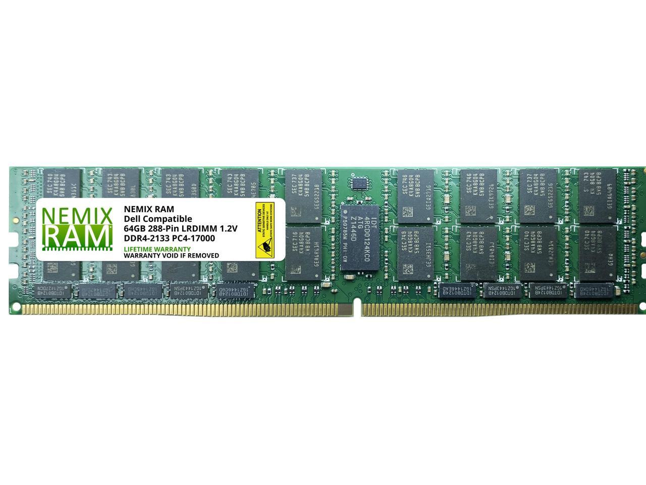 NEMIX RAM 64GB DDR4-2133 PC4-17000 Replacement for DELL SNP03VMYC/64G  A8451131