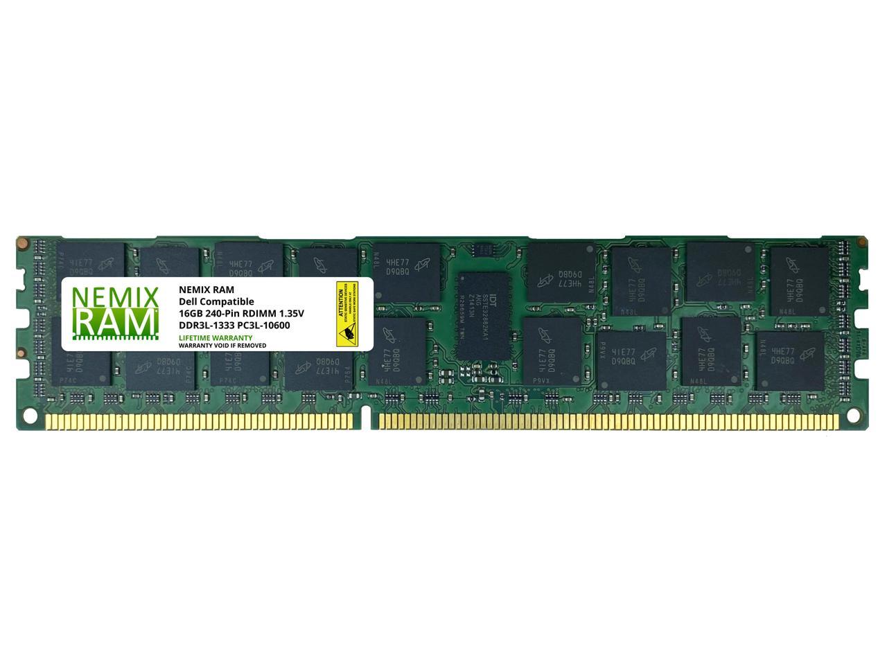 NEMIX RAM 16GB DDR3L-1333 PC3L-10600 Replacement for DELL SNPMGY5TC/16G  A6996789