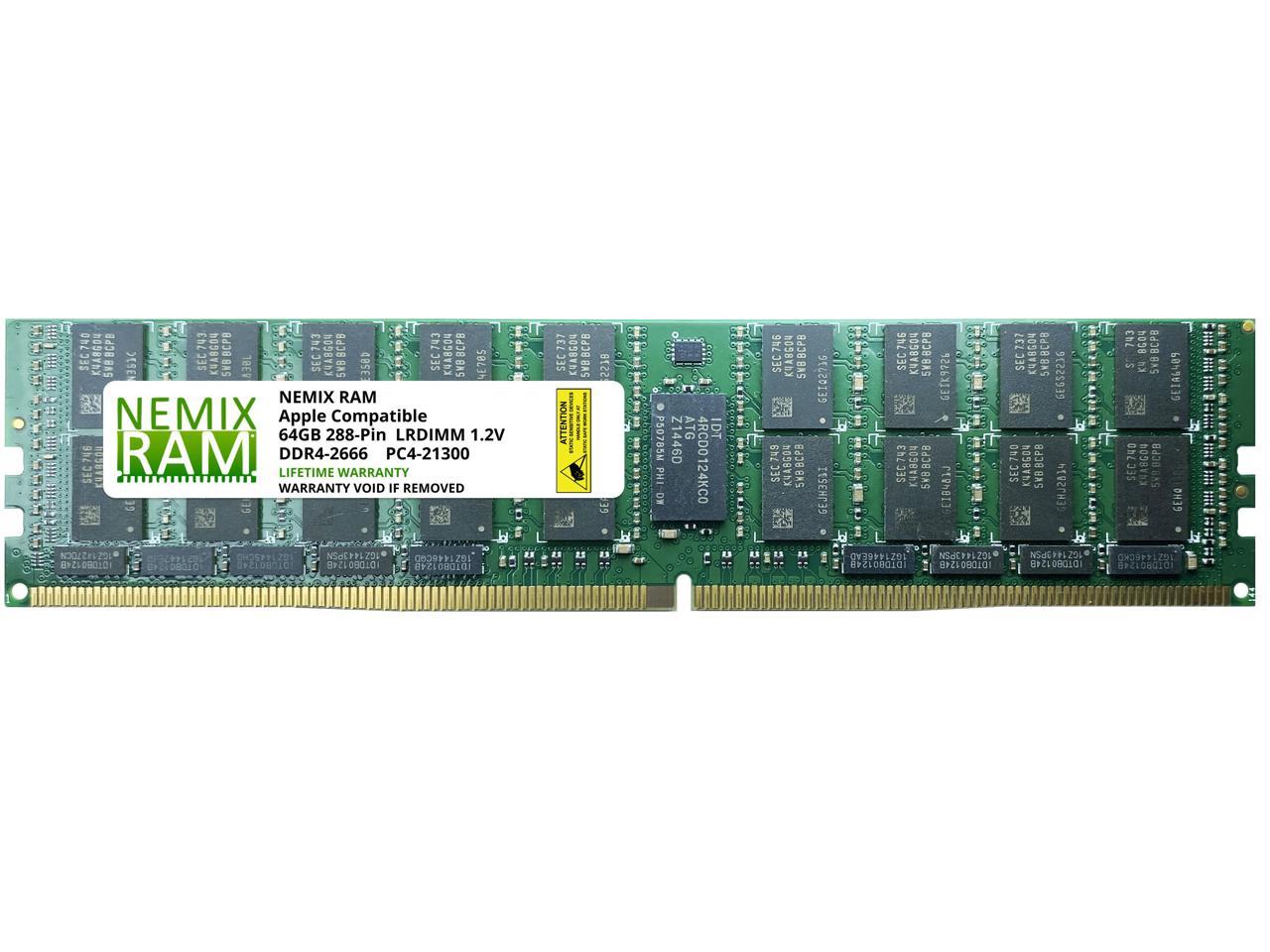 64GB DDR4-2666 PC4-21300 LRDIMM Memory for Apple Mac Pro 2019 MacPro 7,1 by  Nemix Ram