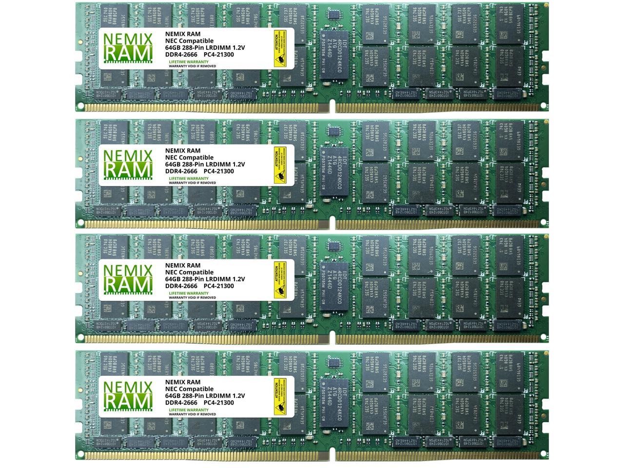 NEMIX RAM NE3302-H114F for NEC Express5800/A1040e 256GB (4x64GB) LRDIMM  Memory