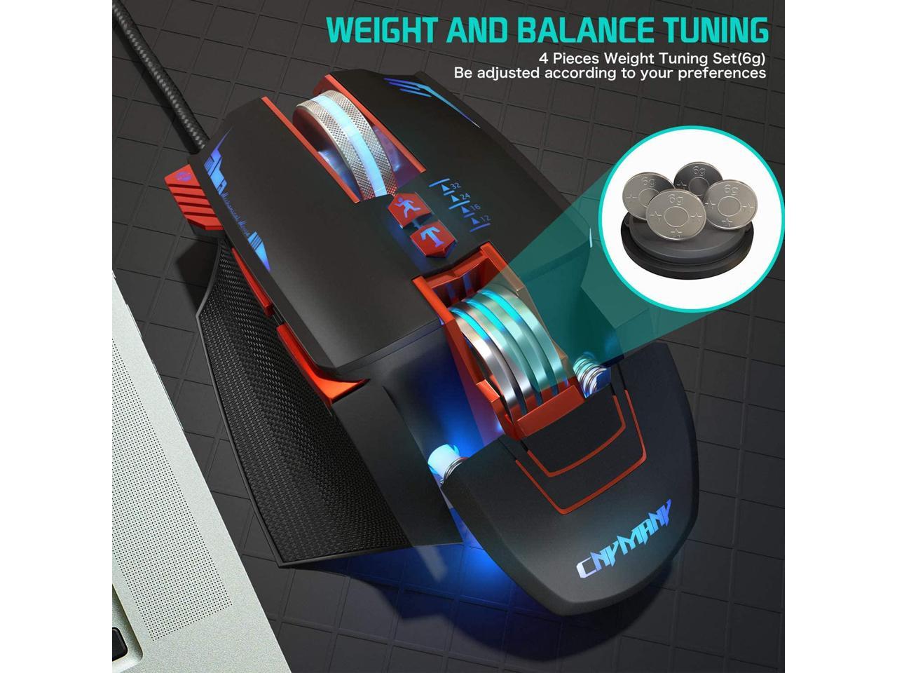 cnymany gaming mouse wired